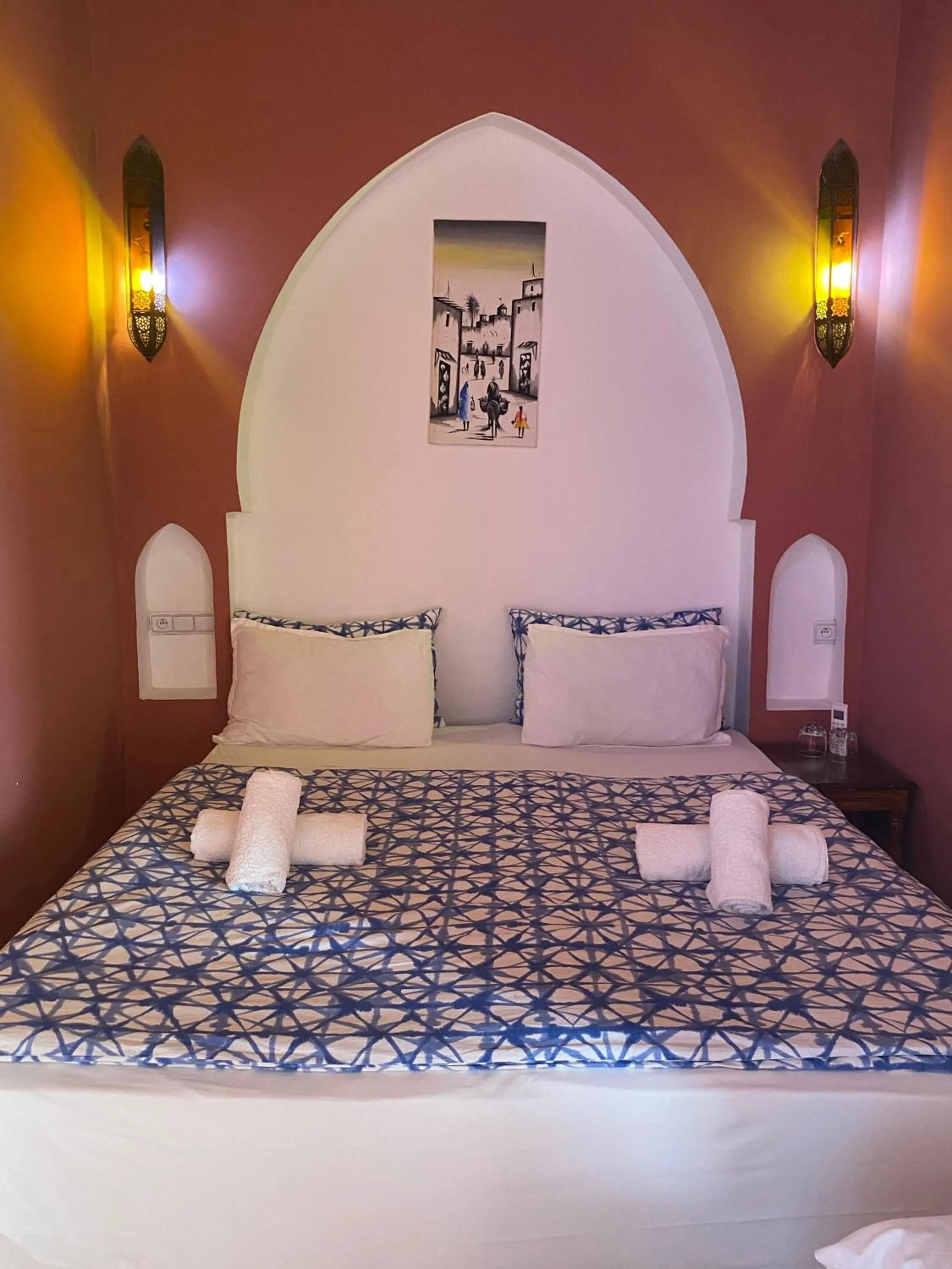 Bed in Riad Milouda