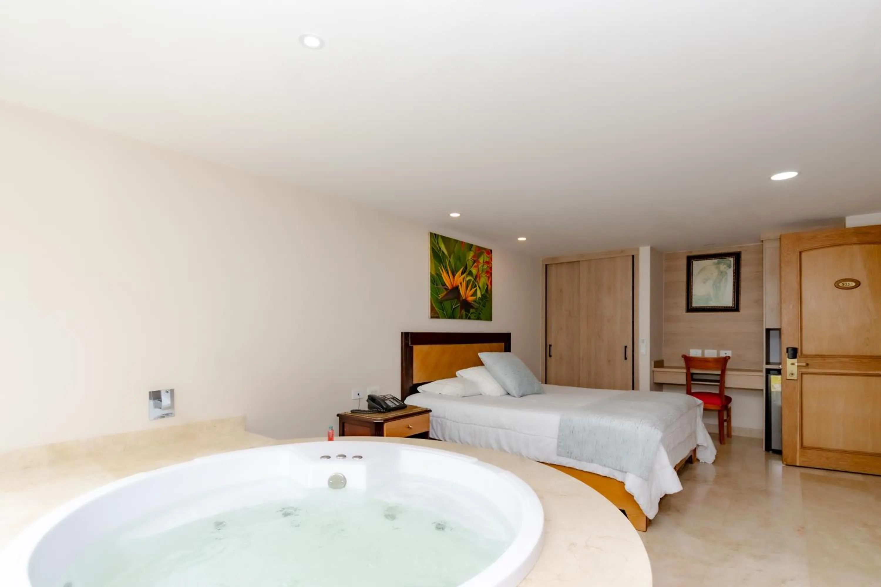 air conditioner, Bed in Hotel San Pedro del Fuerte