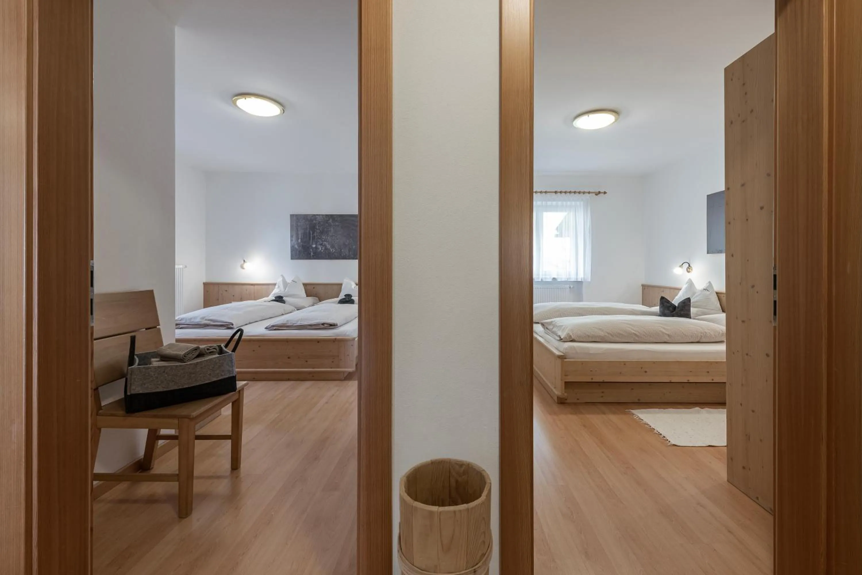 Photo of the whole room, Bed in Schopplhof - panoramic apartments dolomites