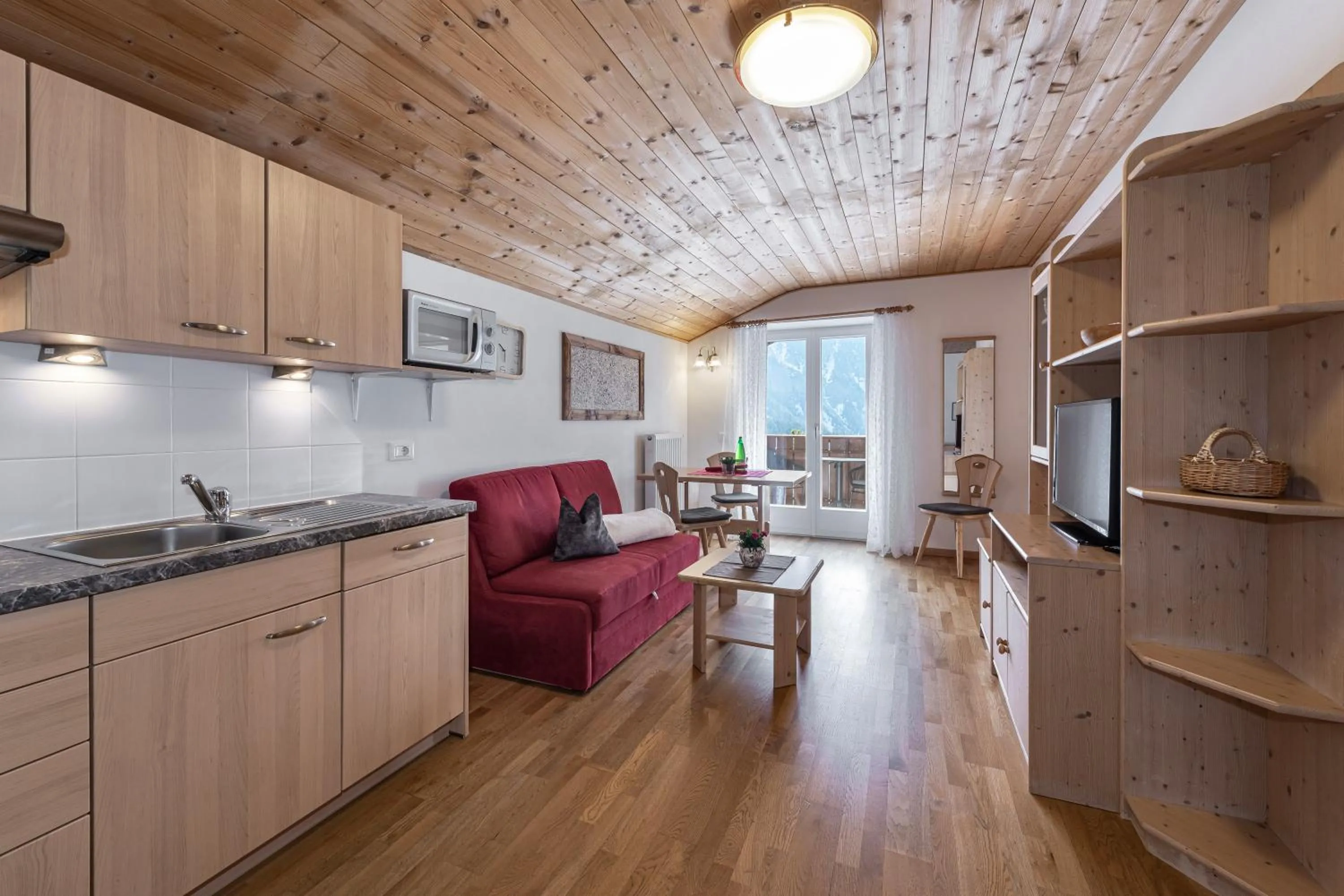 Living room in Schopplhof - panoramic apartments dolomites