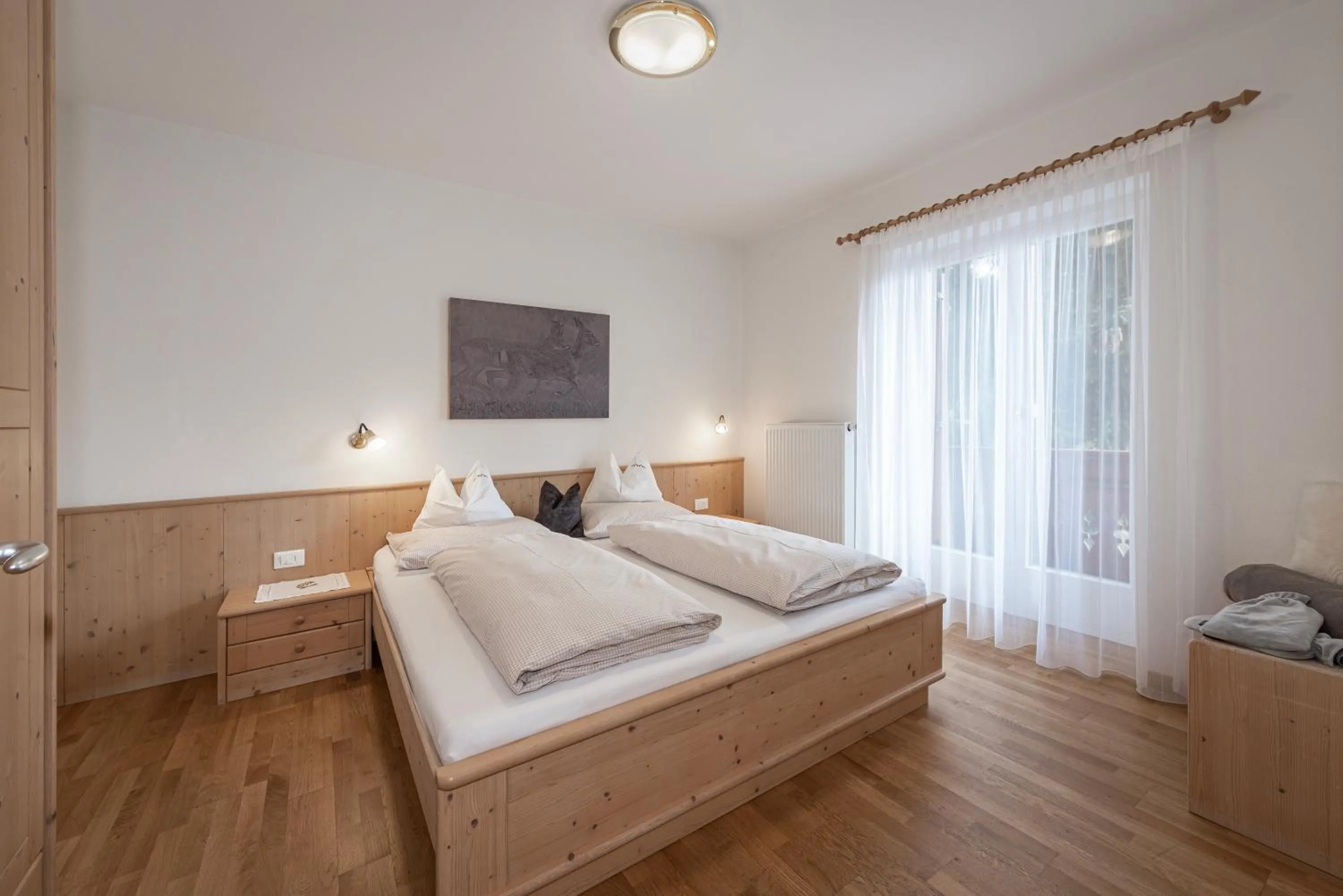 Bedroom, Bed in Schopplhof - panoramic apartments dolomites