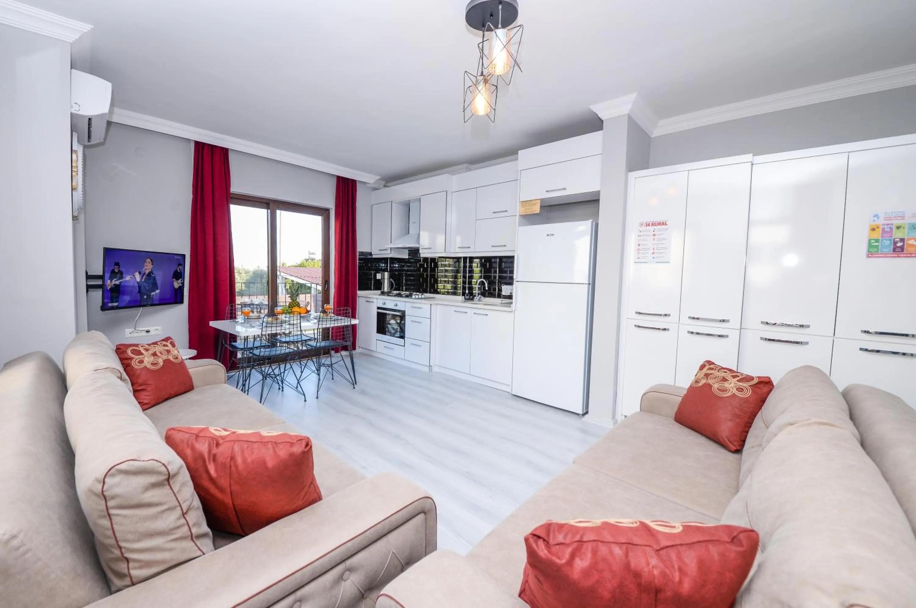 Seating area in Bahçe Apart