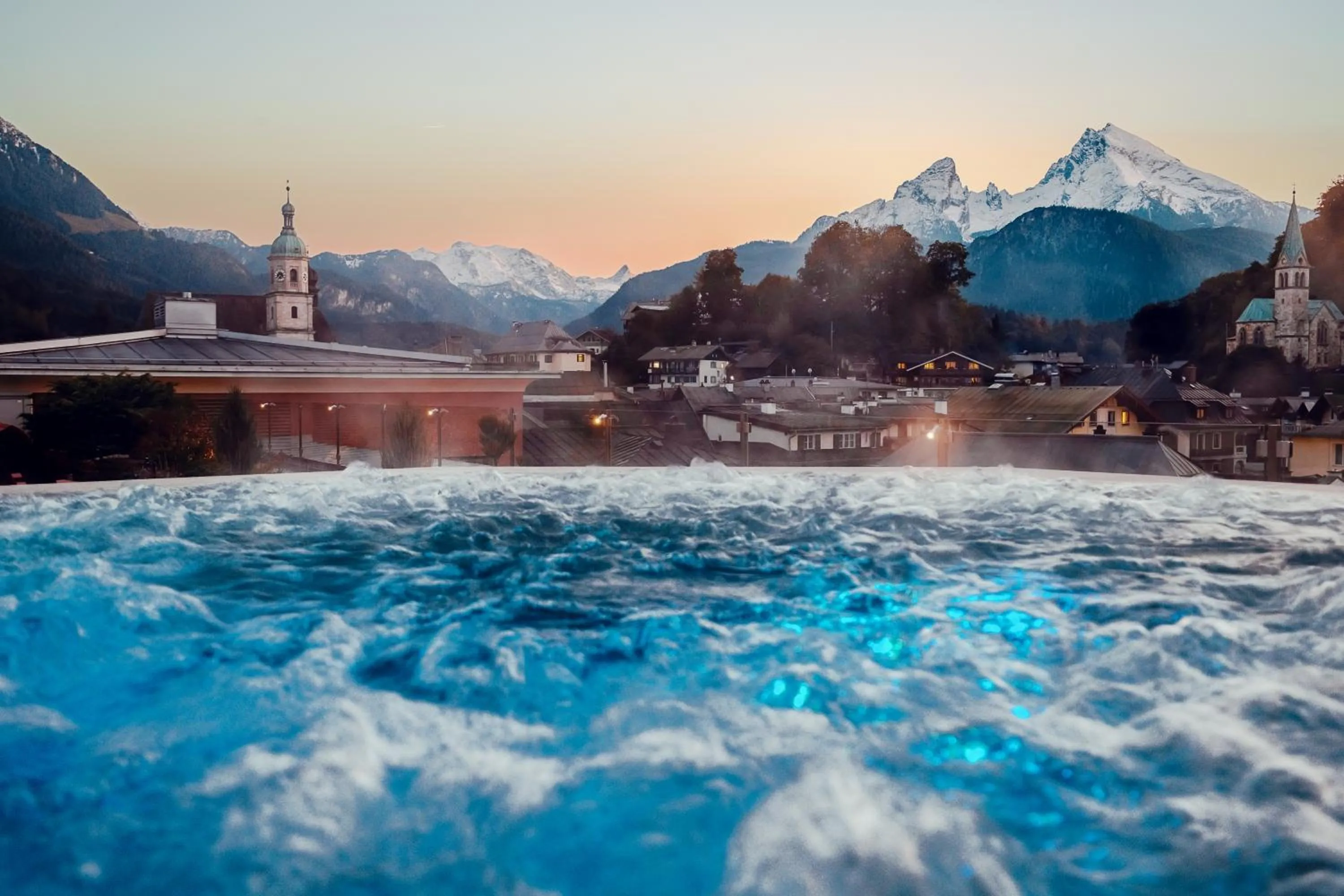 Hot Tub in Hotel EDELWEISS Berchtesgaden Superior