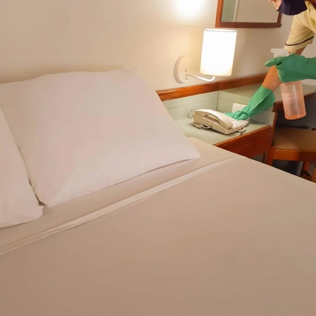 Bed in Hotel Cristina Suites