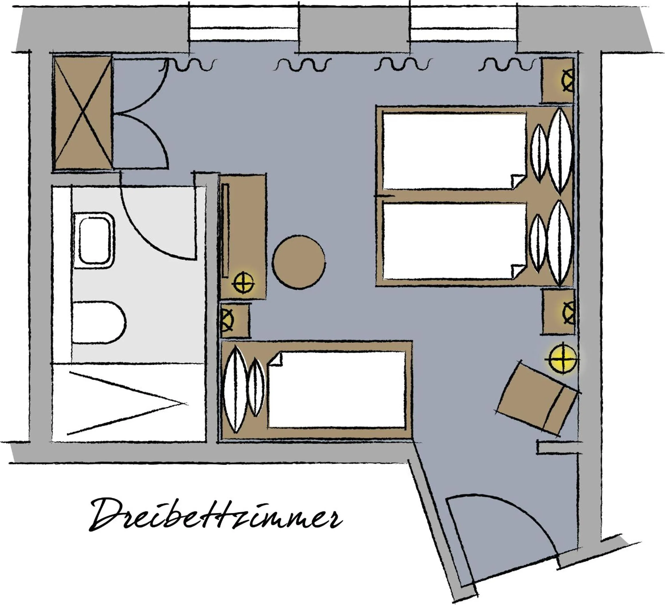 Floor plan in Stadtrandzimmer
