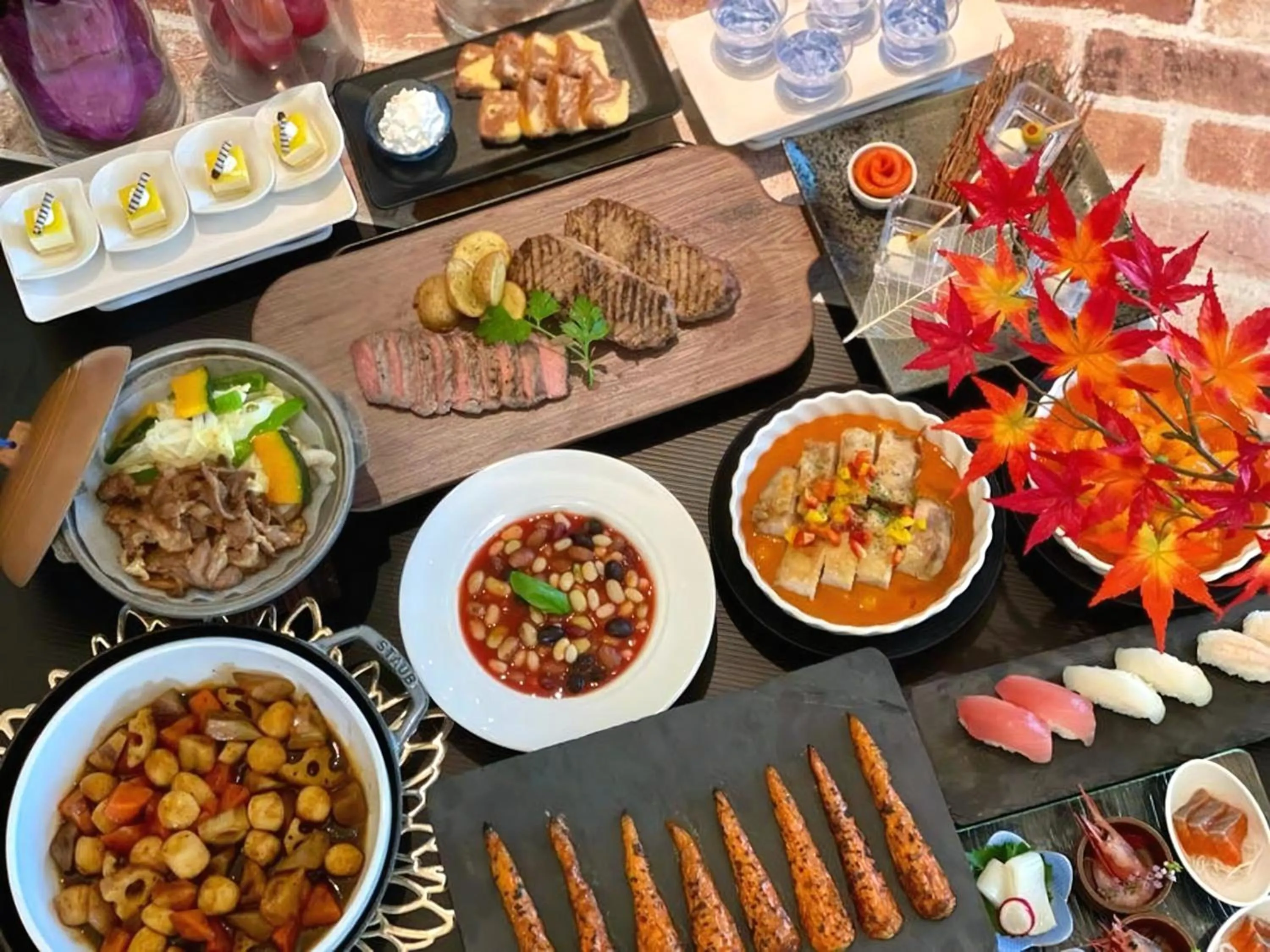 Dinner in Biei Shirogane Onsen Hotel Park Hills