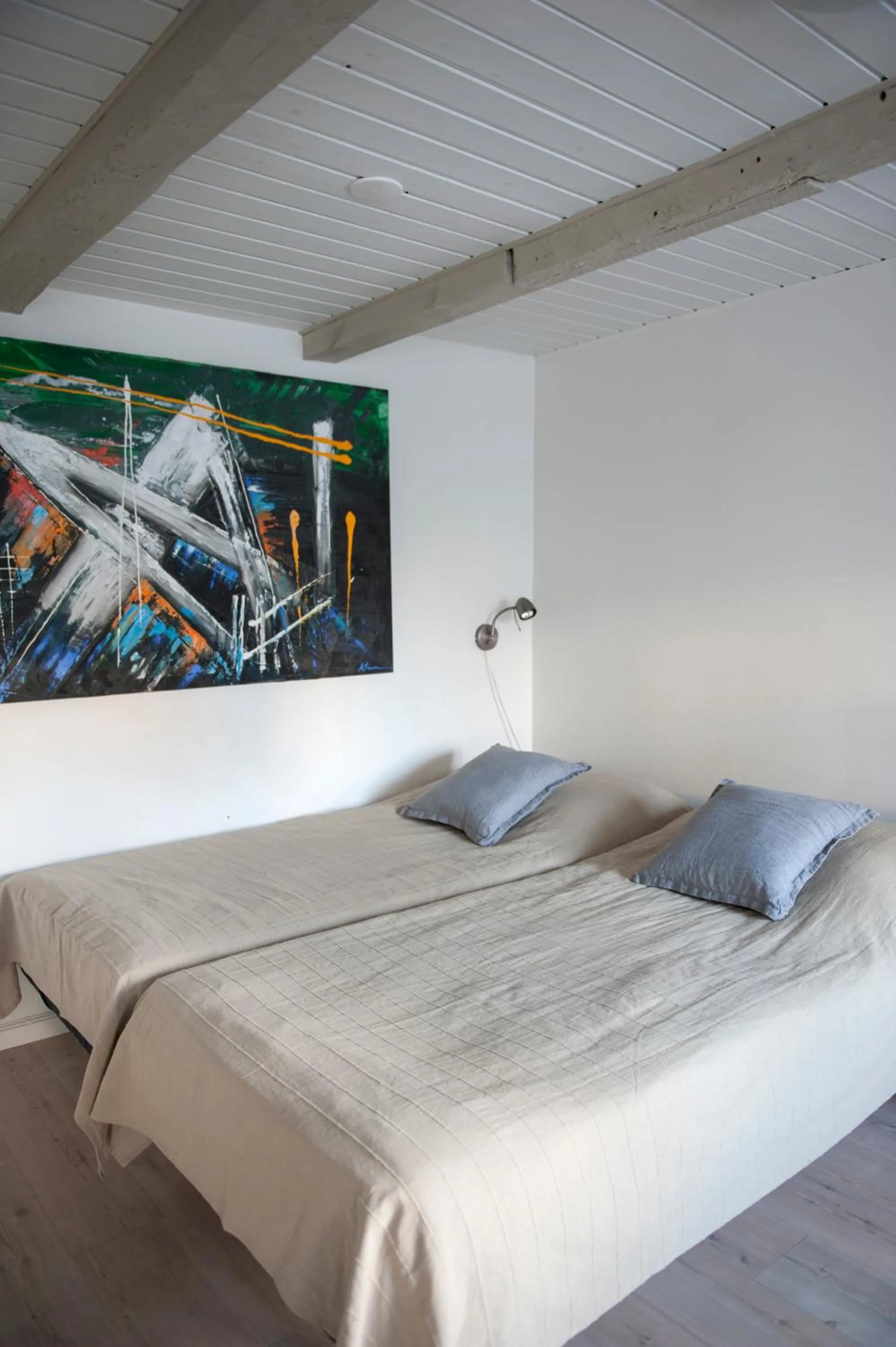 Bed in Mullbärsgårdens Bed and Breakfast