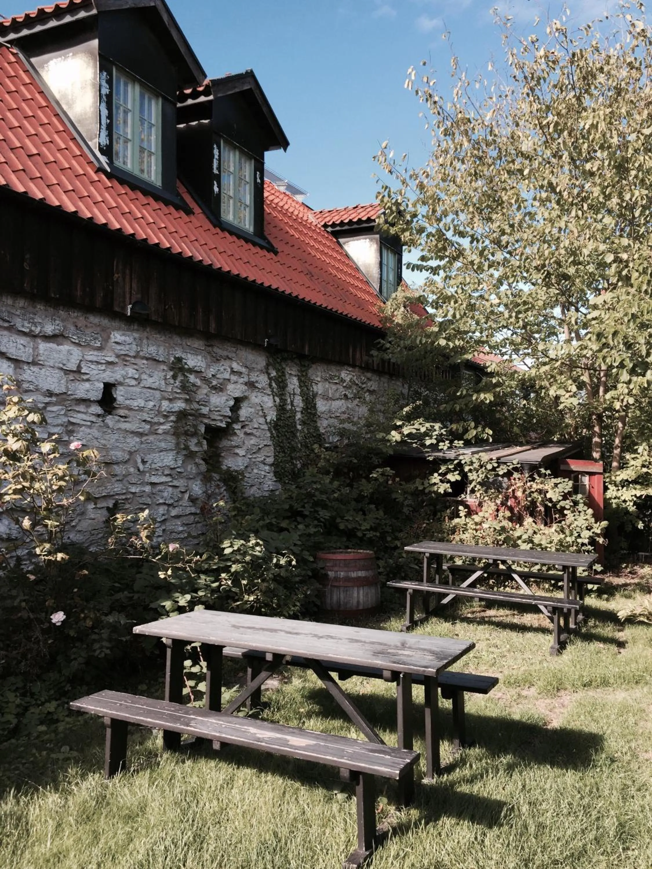 Patio in Mullbärsgårdens Bed and Breakfast