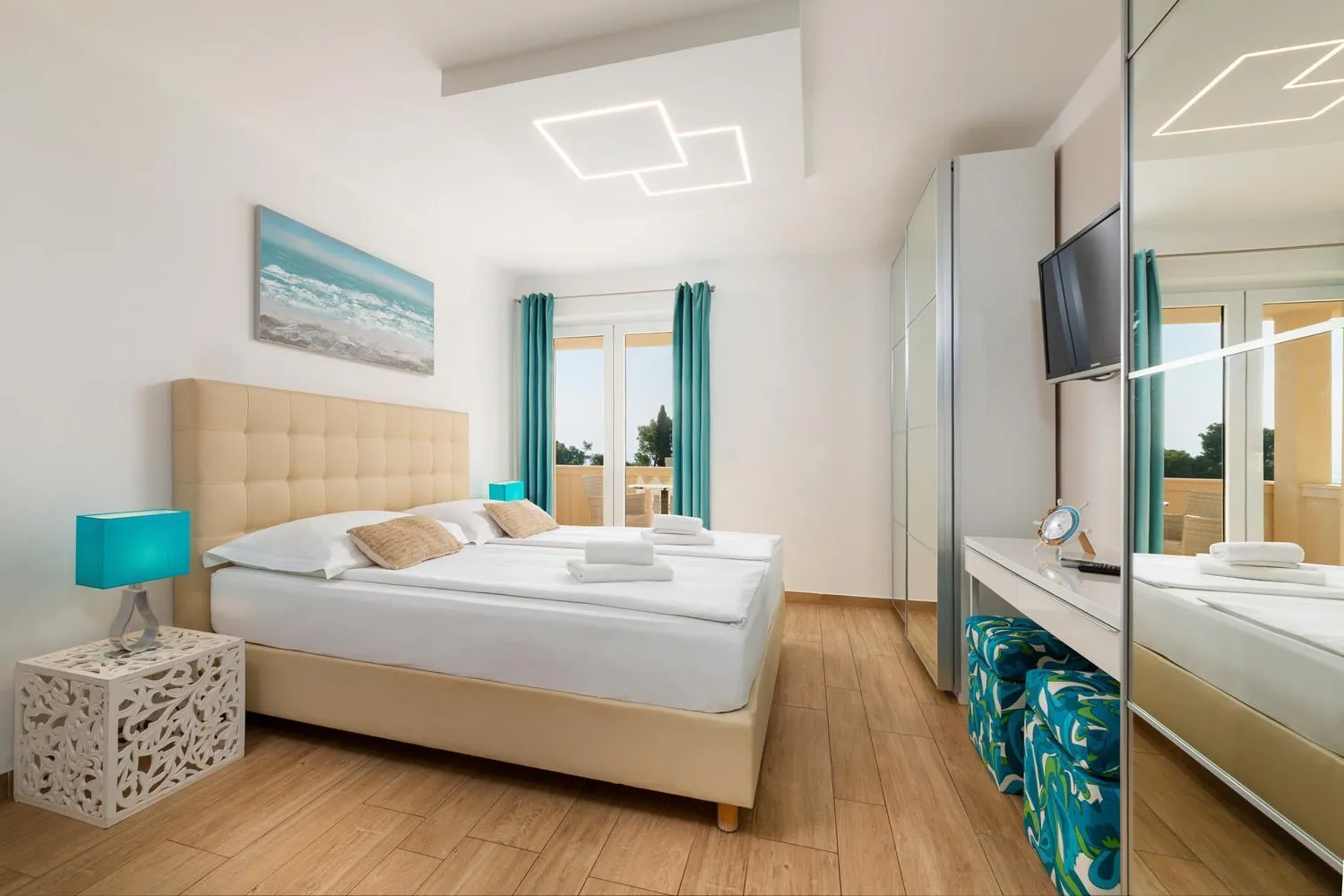 Bed in Villa Mediterranea