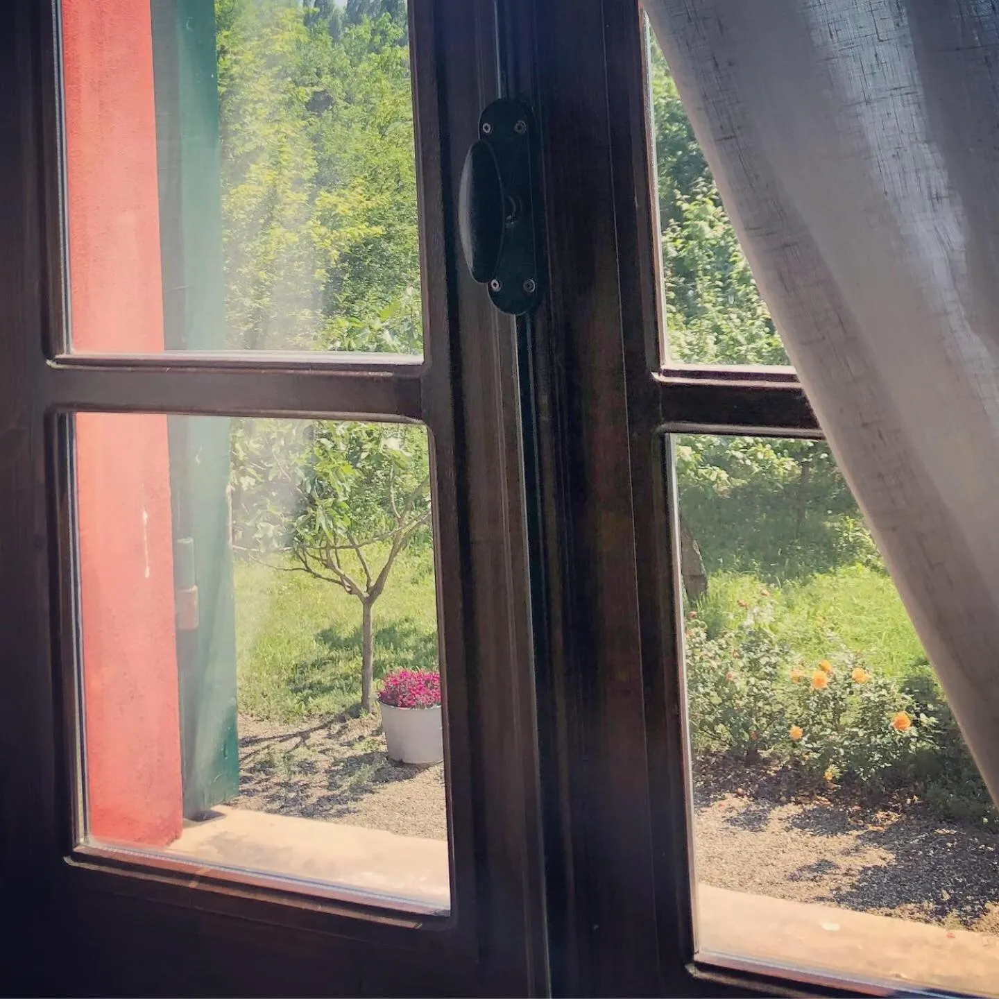 Garden view in B&B Podere Merlo