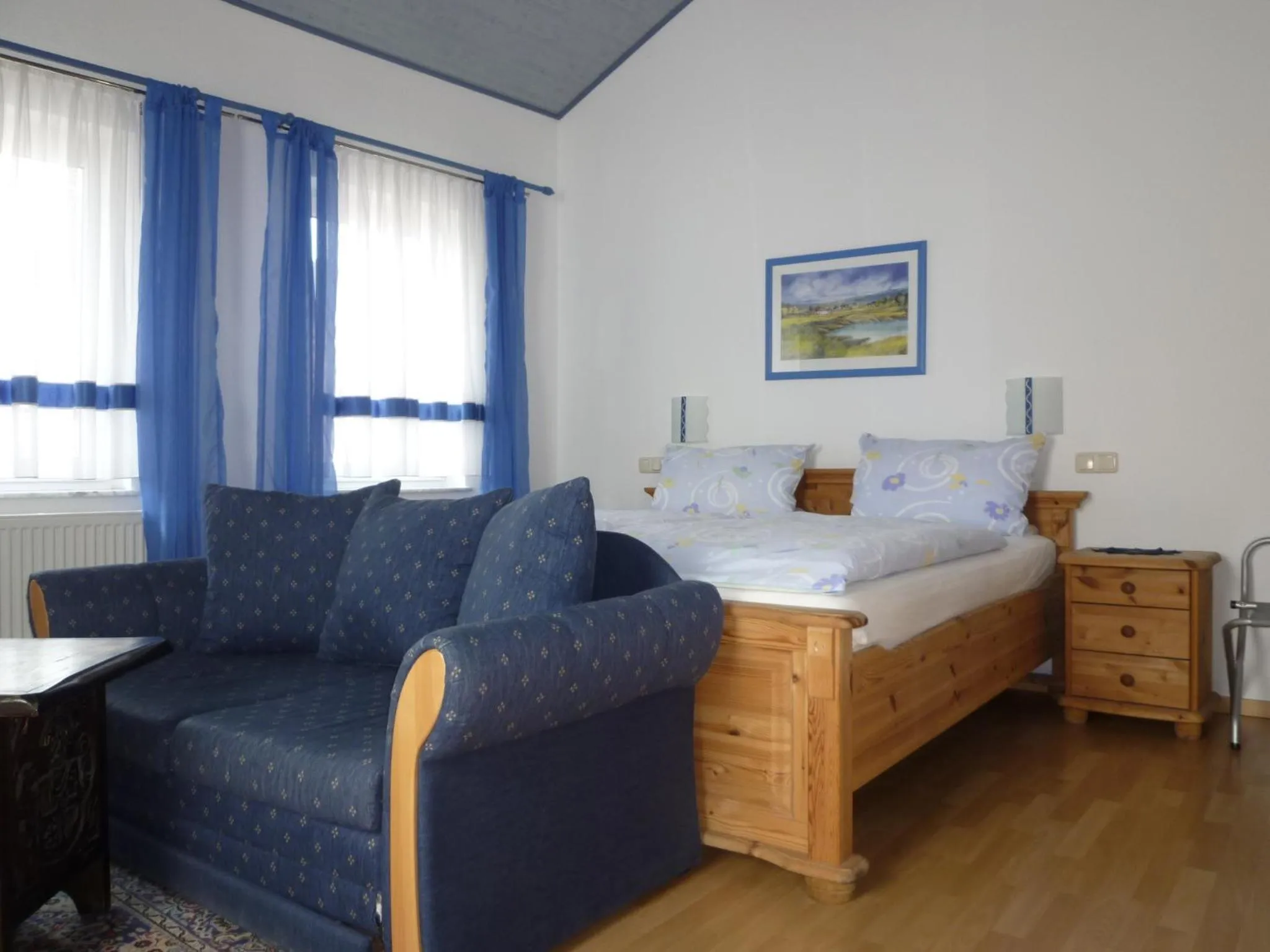 Day, Bed in Hotel Vater Rhein