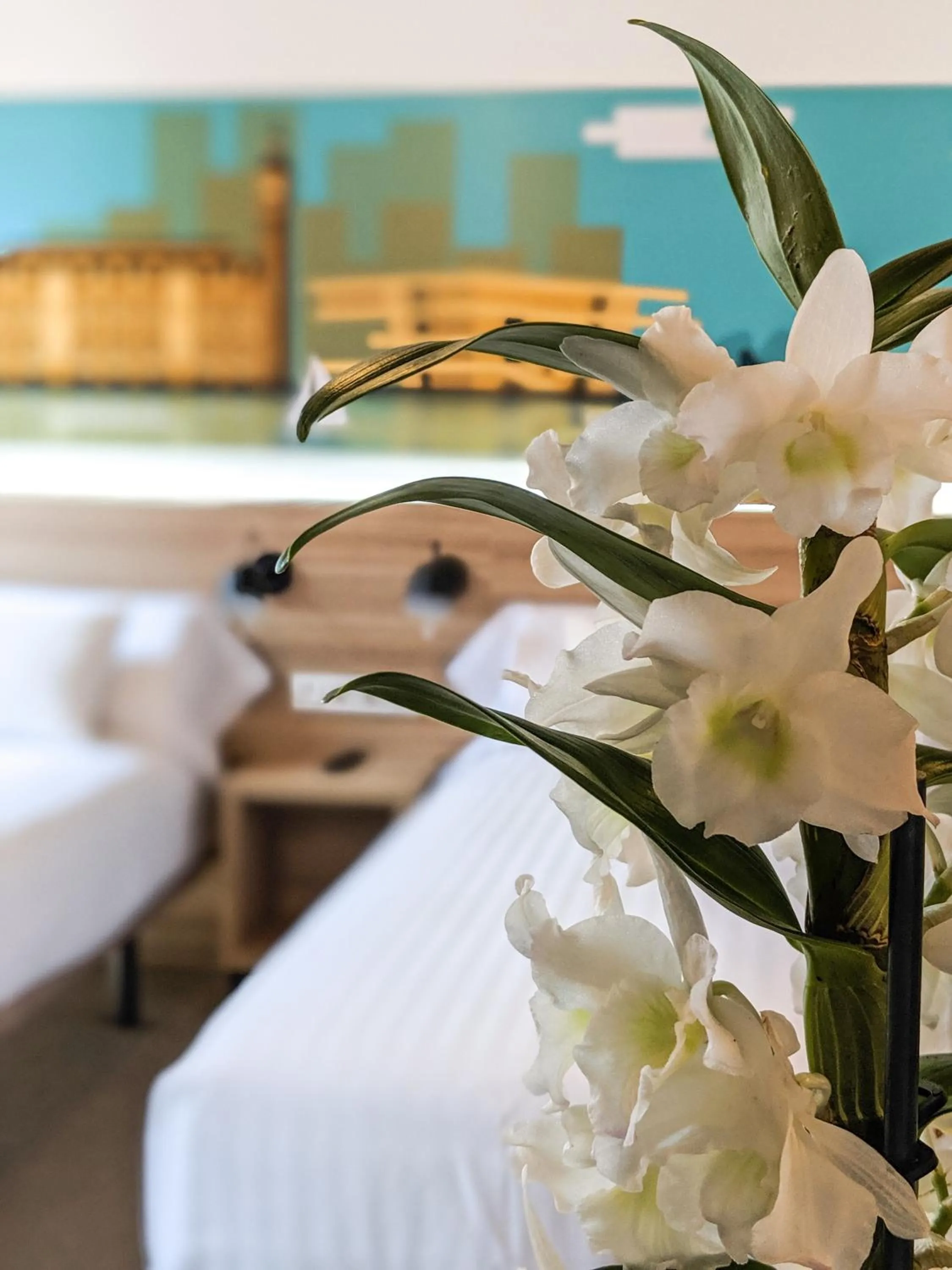 Bedroom, Bed in Original Domino House