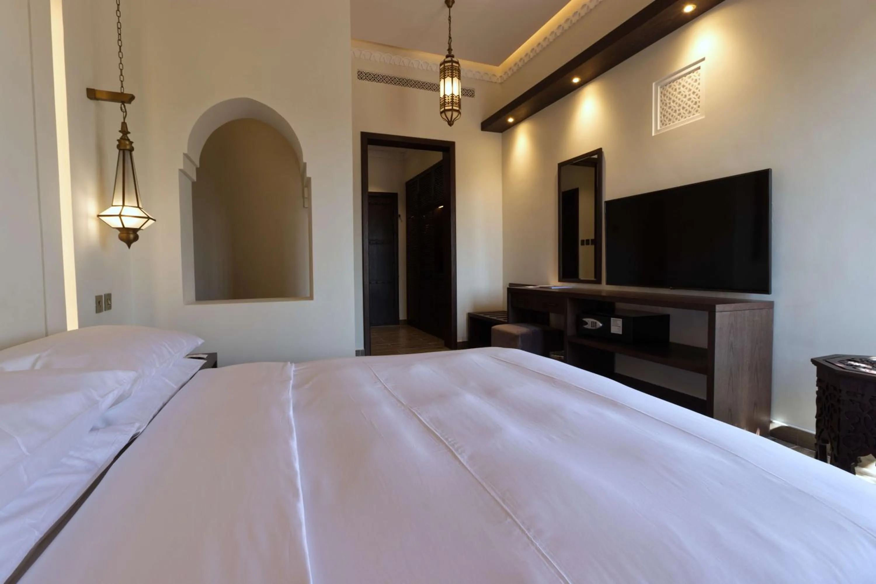 Bedroom, Bed in Al Badayer Retreat by Sharjah Collection
