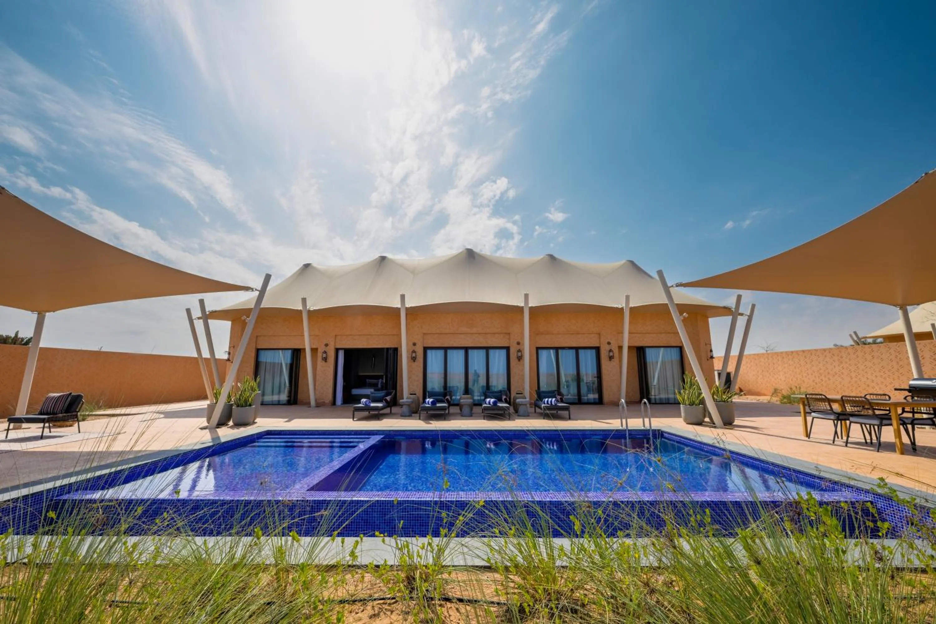Pool view in Al Badayer Retreat by Sharjah Collection