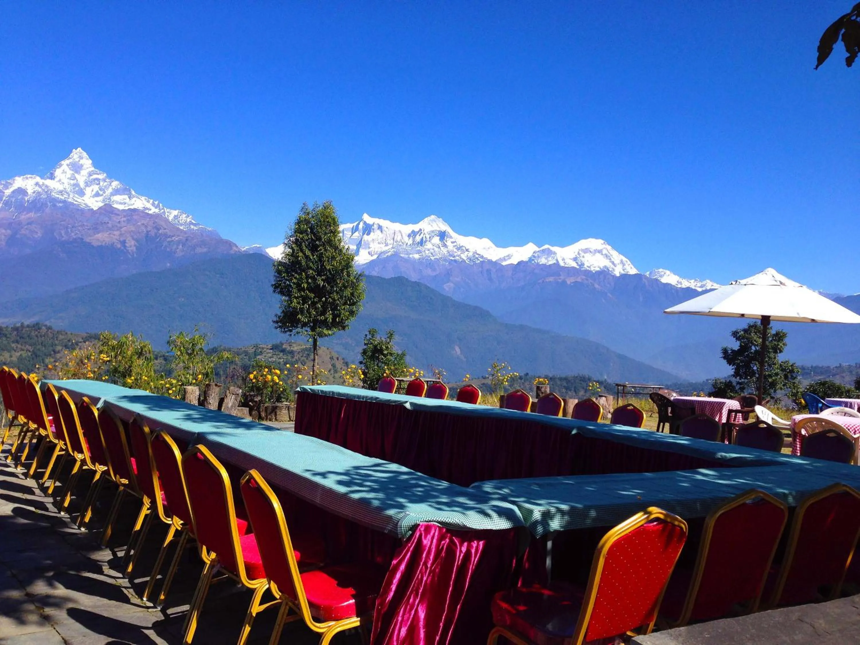Dining area in Himalayan Deurali Resort