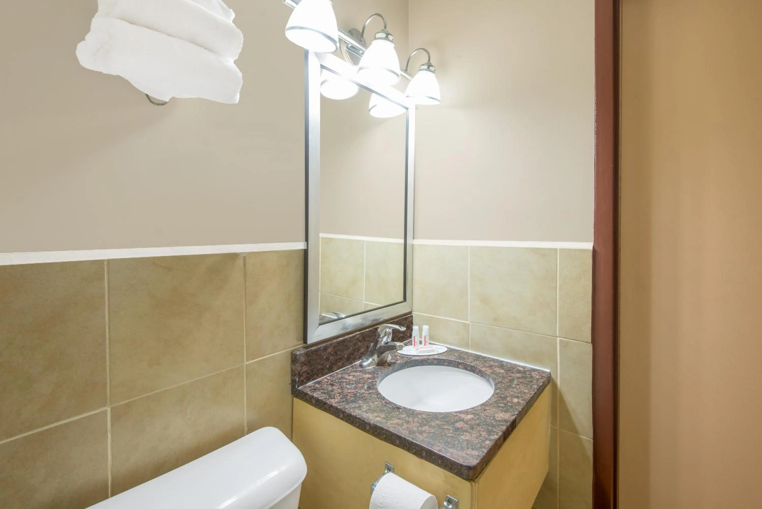 Bathroom in Super 8 by Wyndham Cleveland