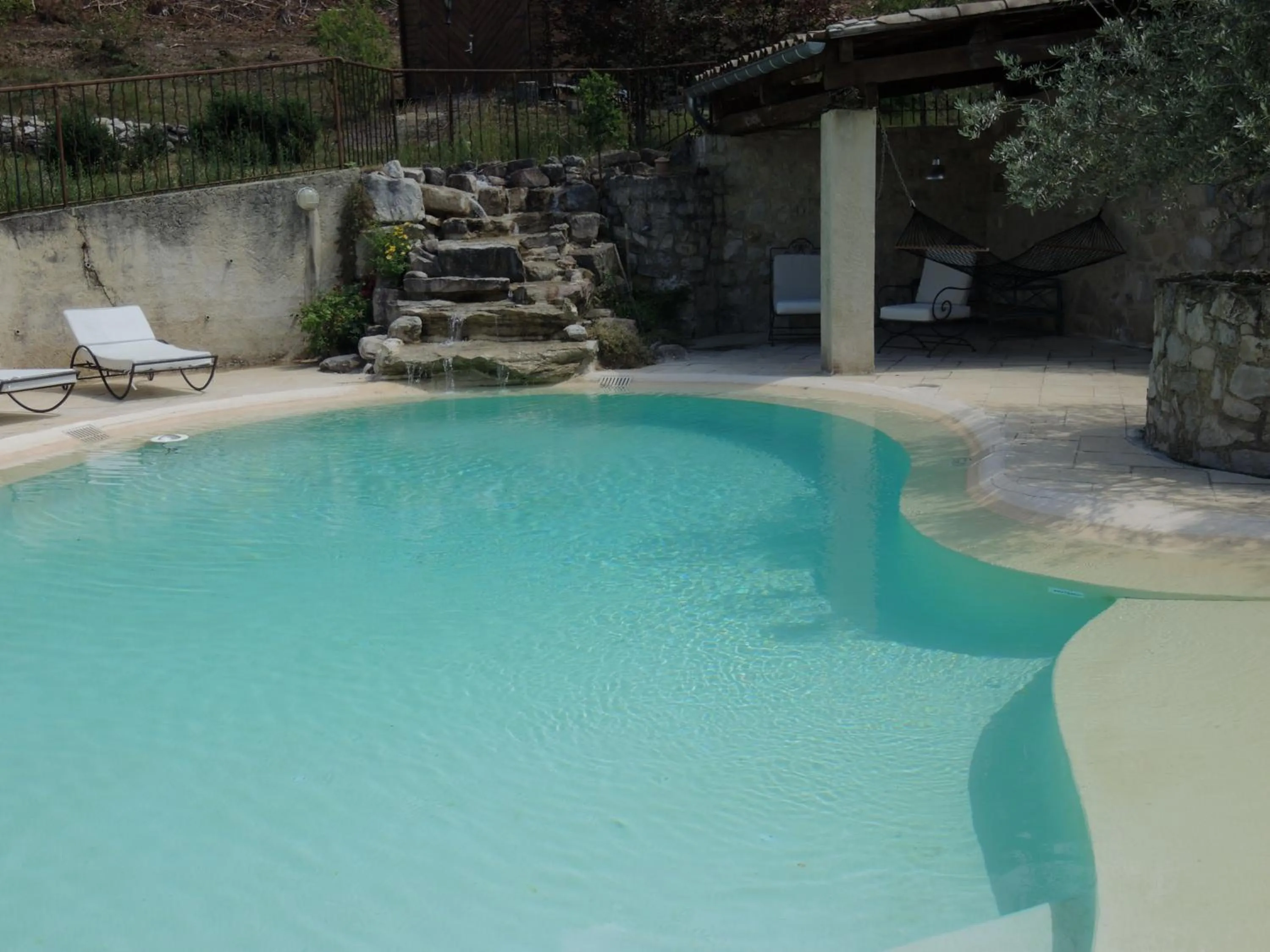 Pool view in B&B Le Deffends de Redon