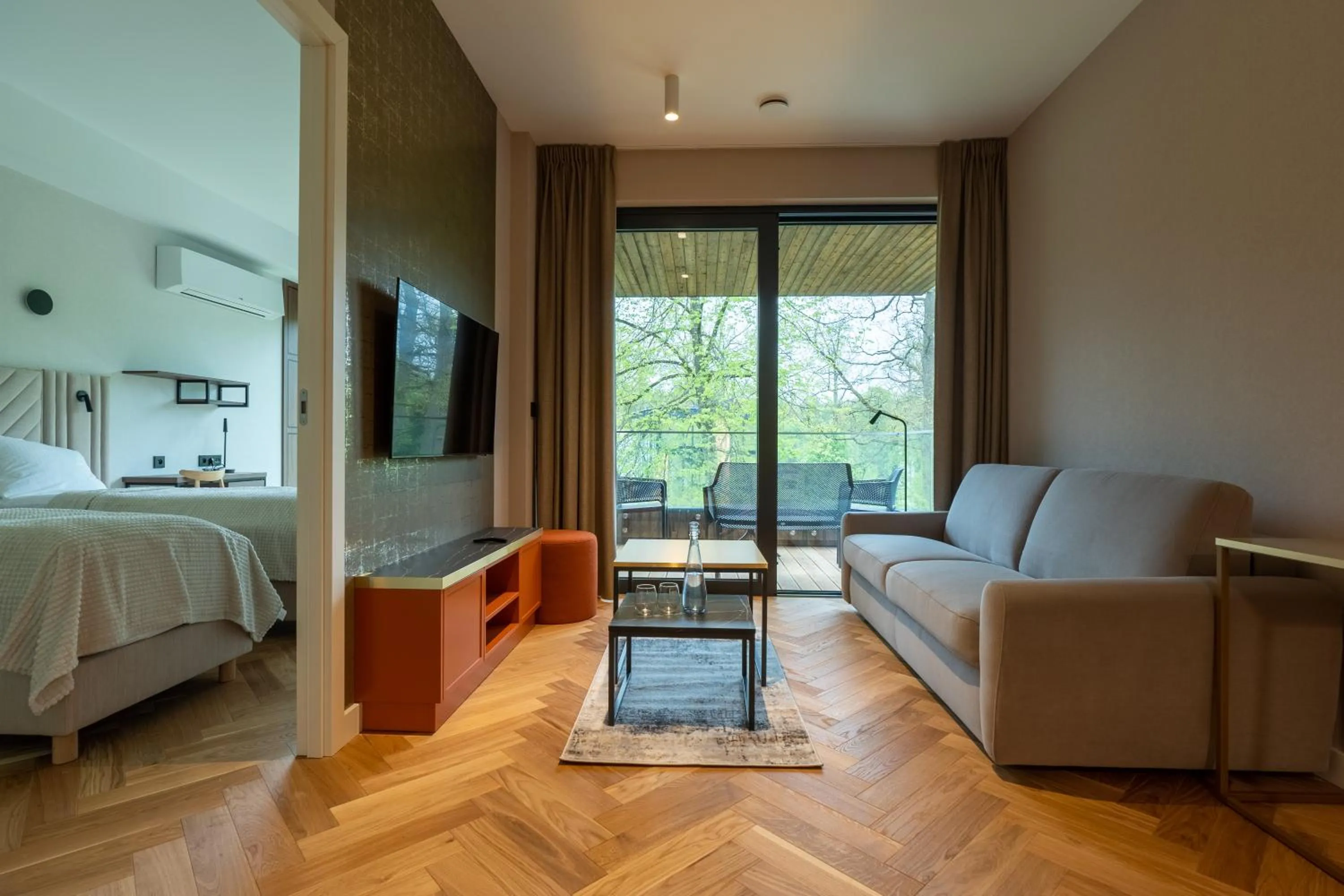 Living room, Bed in Enklawa Białowieska Forest & Spa