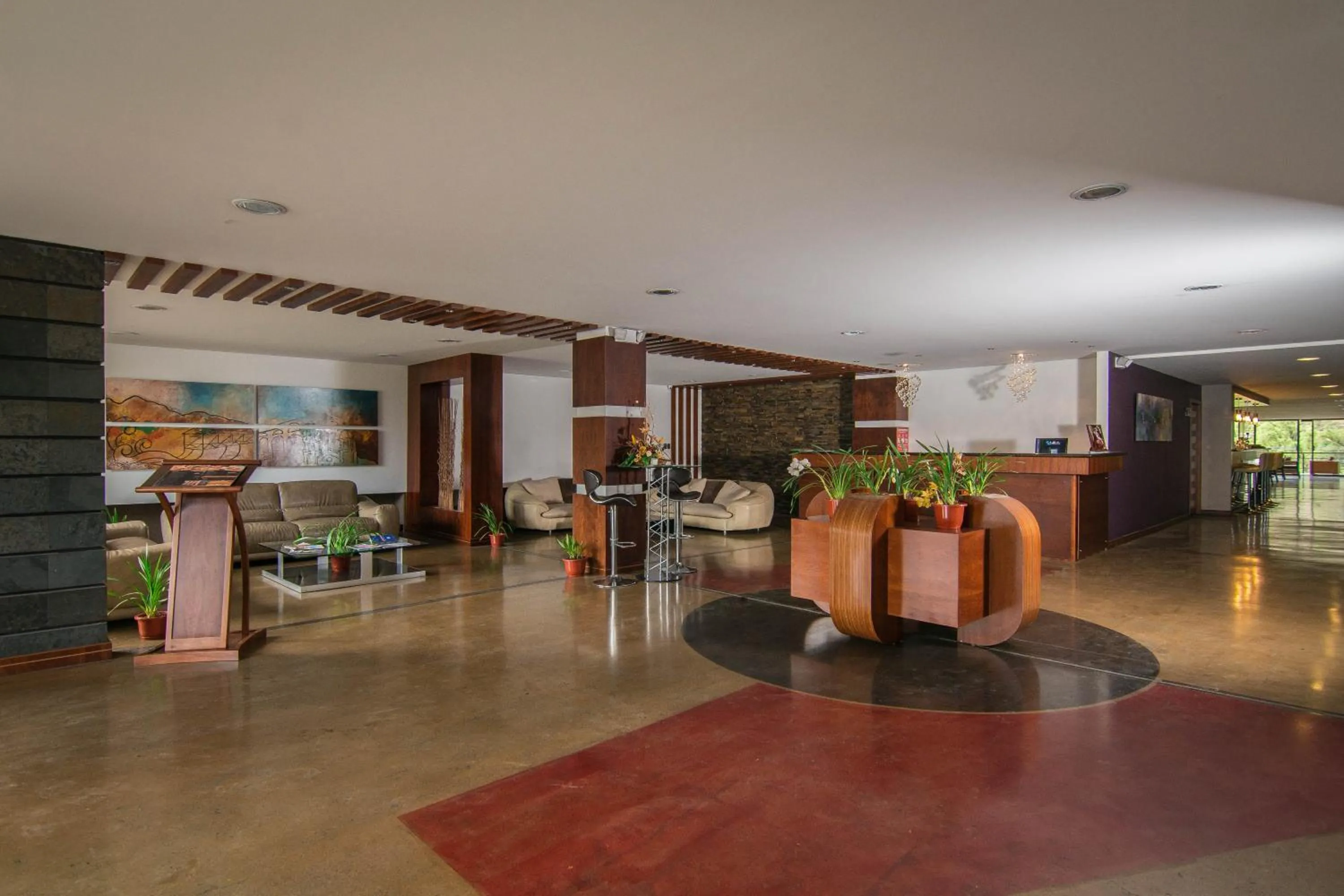 Lobby or reception in Hosteria Arhaná