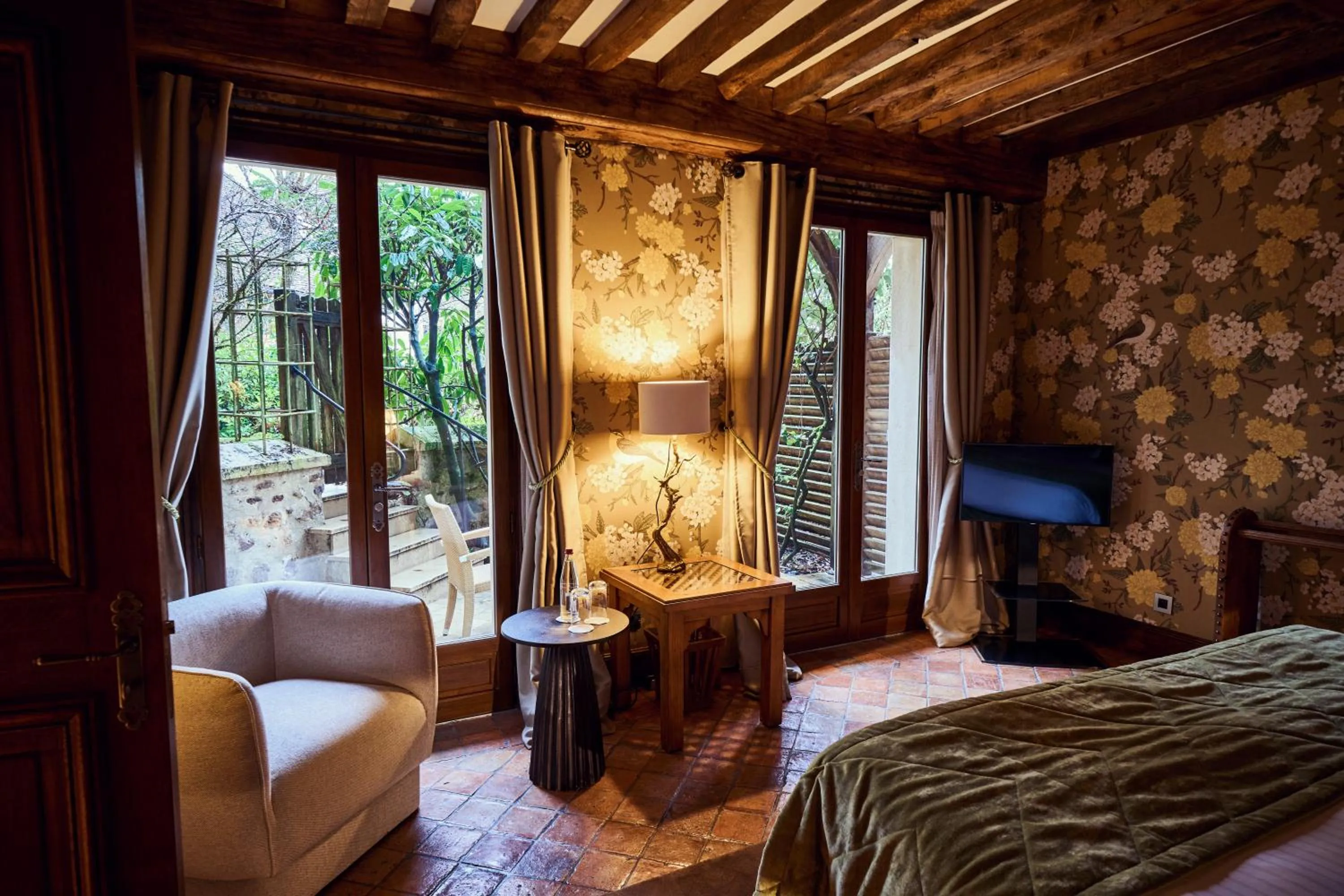 Bed in Relais Bernard Loiseau