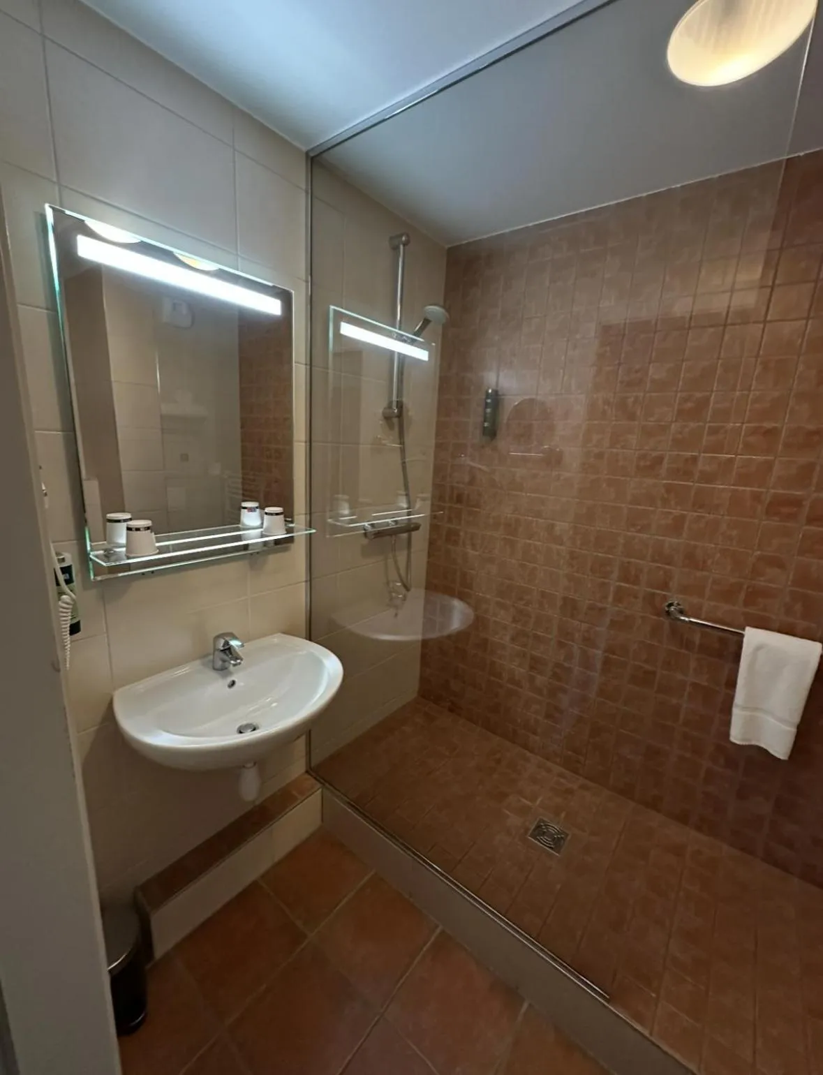Shower in Hotel Colmar Vignes Eguisheim