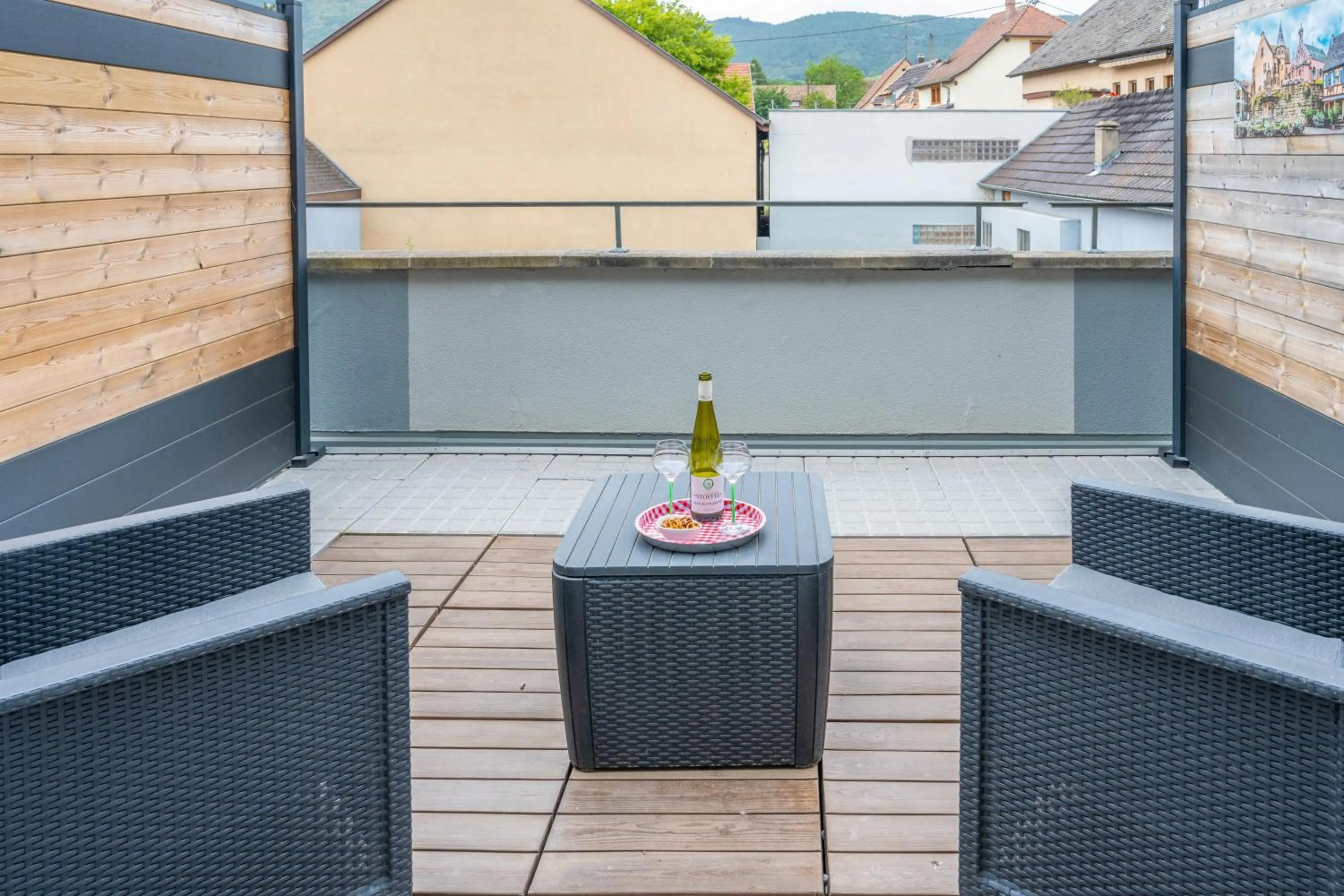 Balcony/Terrace in Hotel Colmar Vignes Eguisheim