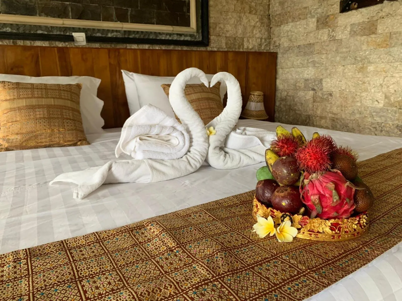 Bed in Ayodya Batur Villa