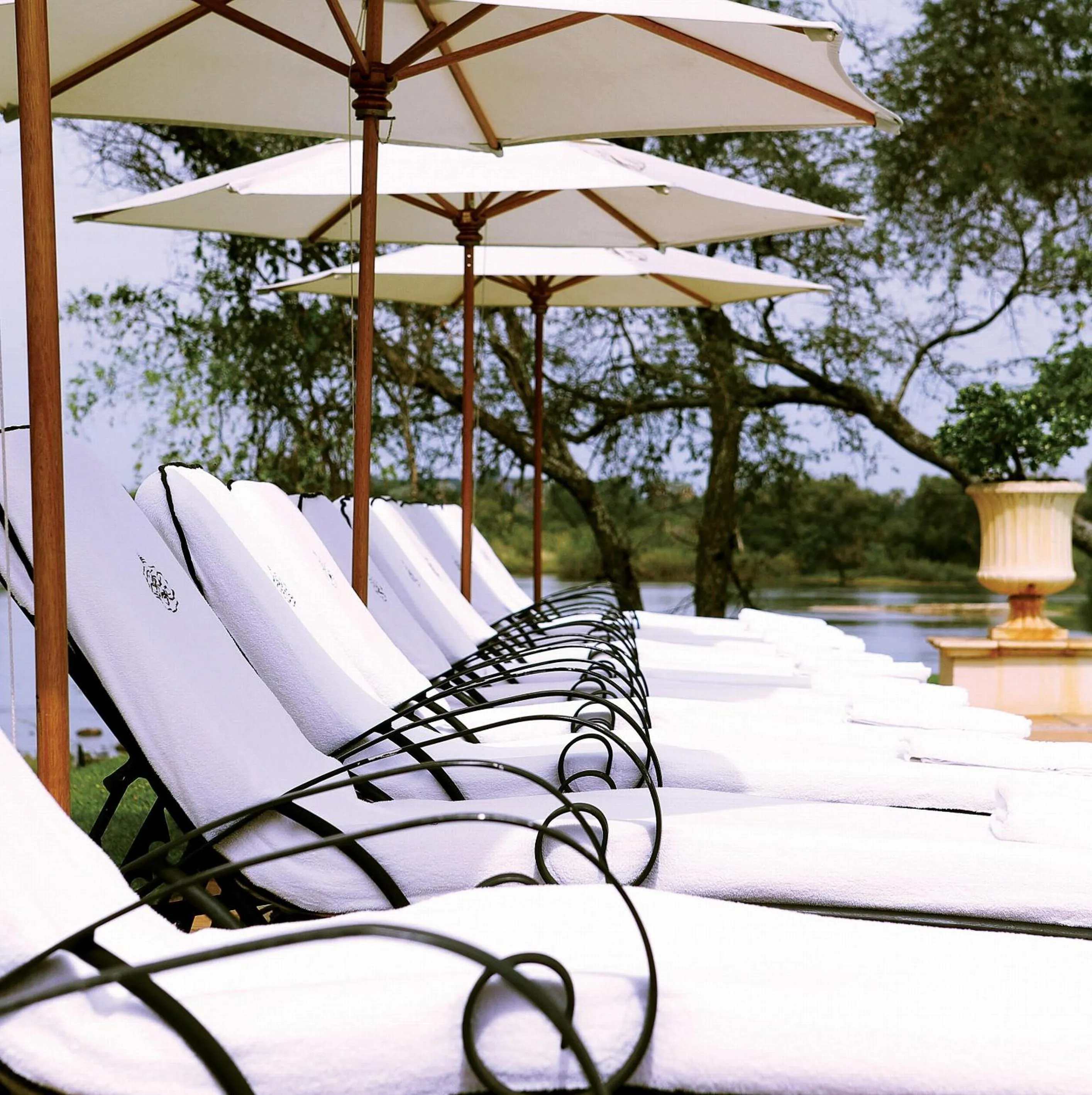 Patio in Royal Livingstone Hotel by Anantara