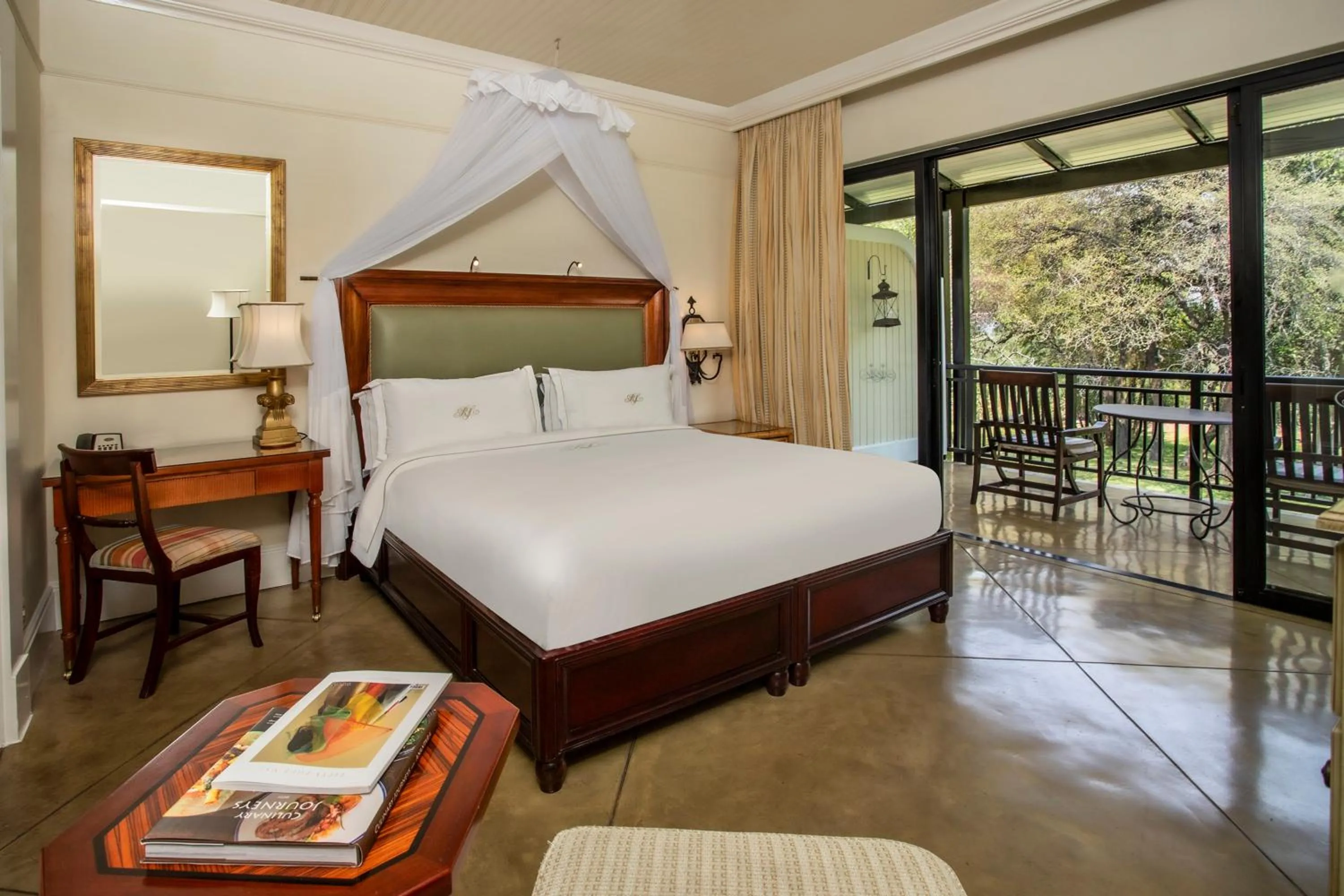 Bed in Royal Livingstone Hotel by Anantara