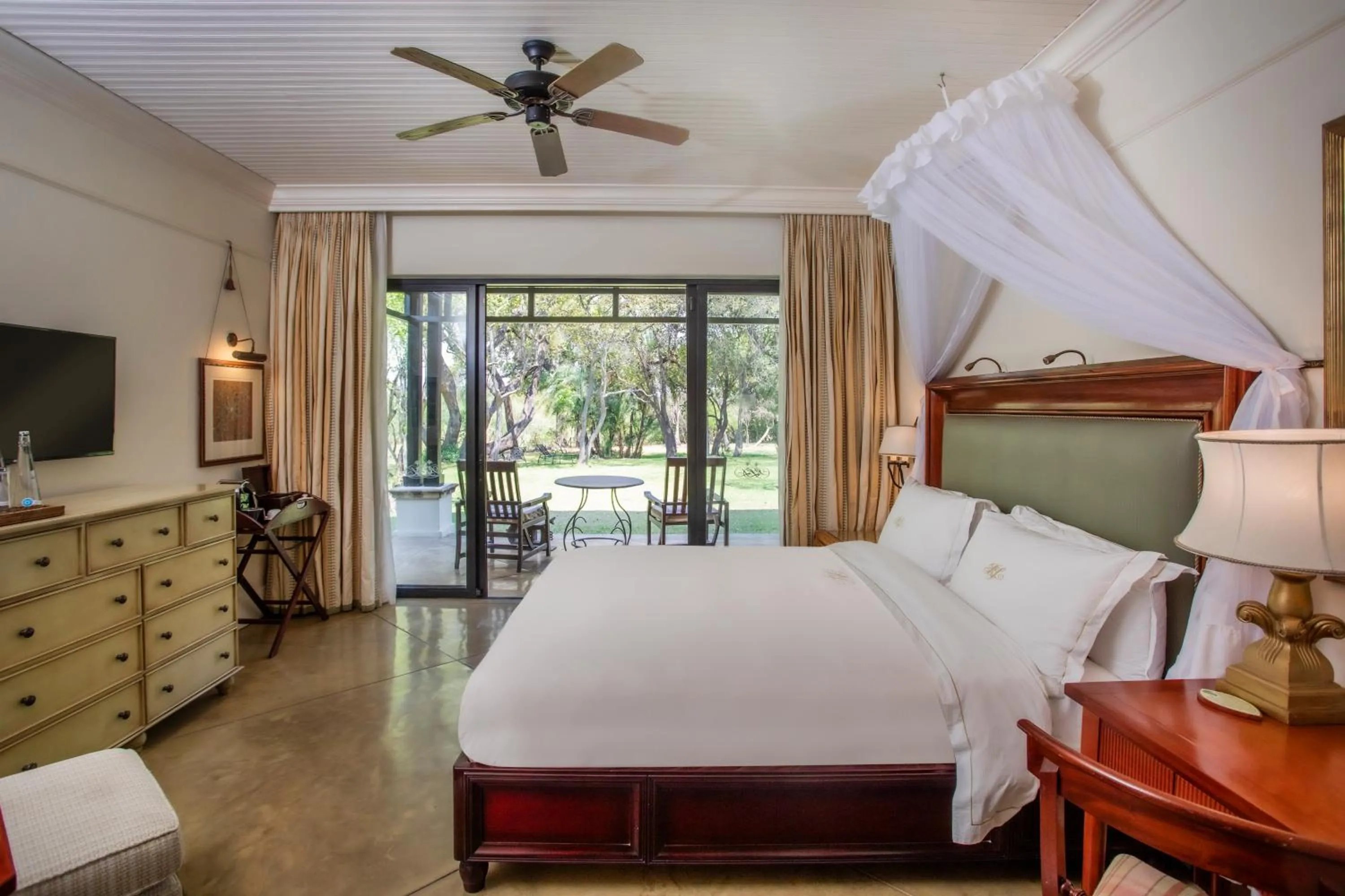 Bed in Royal Livingstone Hotel by Anantara