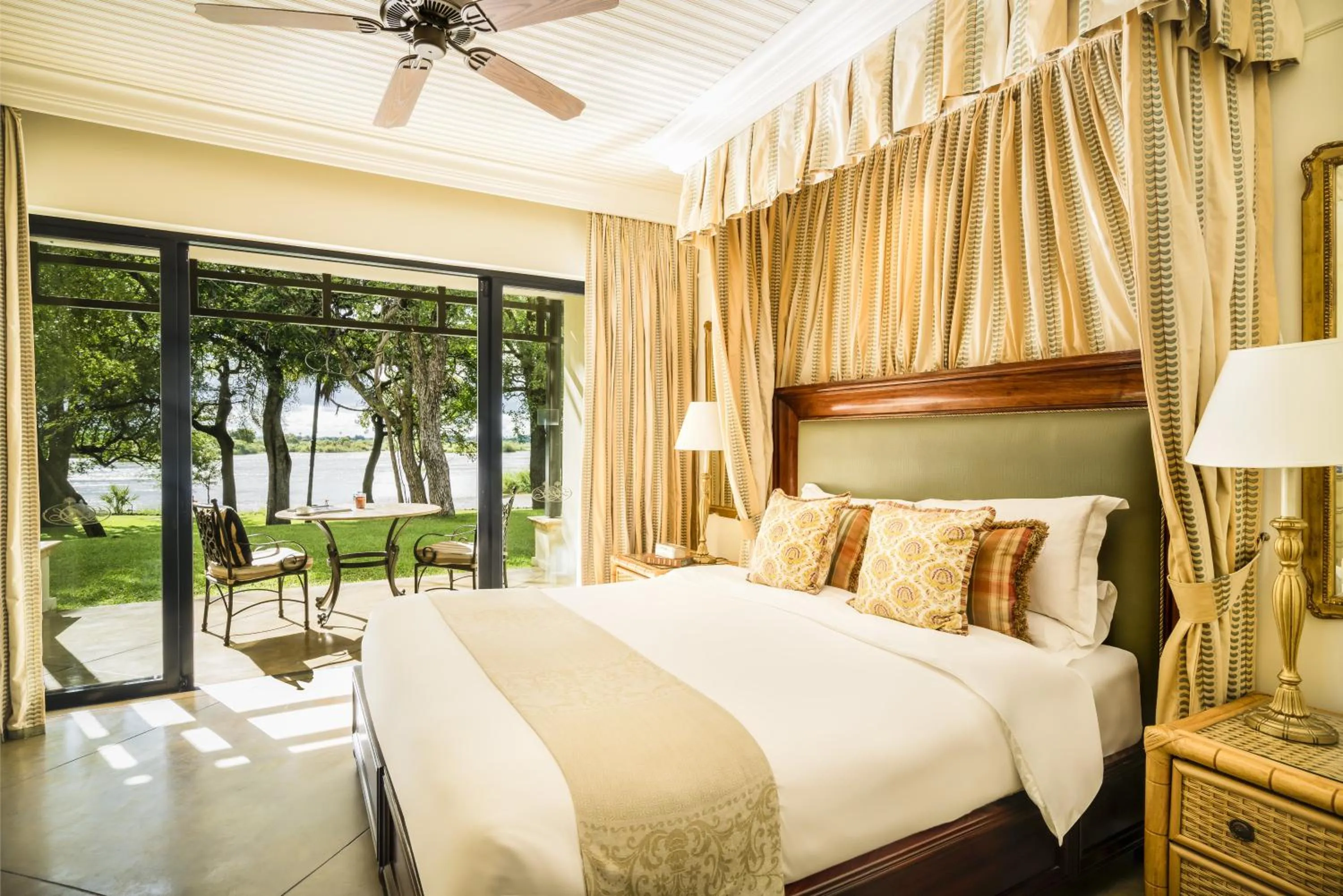 Bed in Royal Livingstone Hotel by Anantara