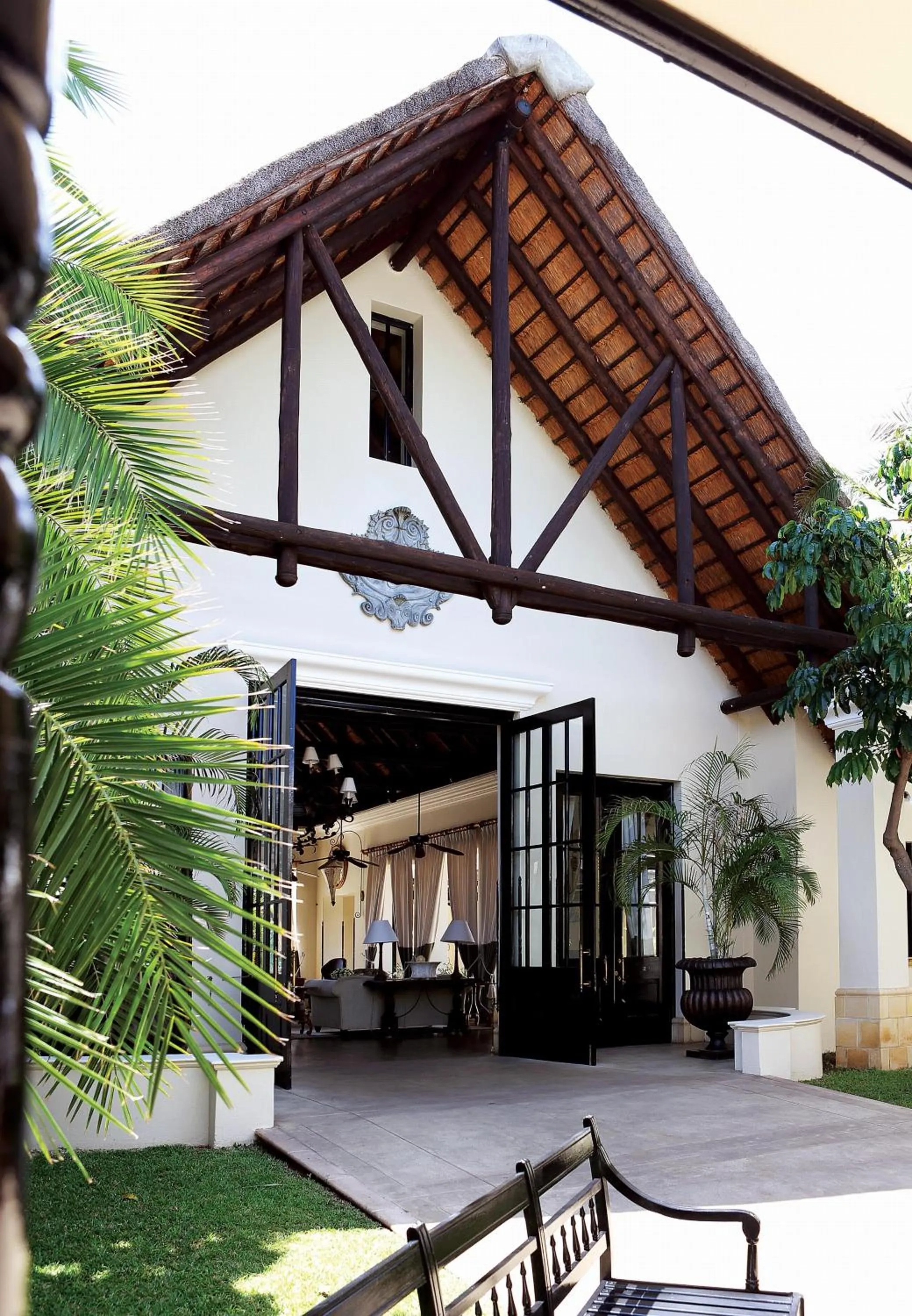 Facade/entrance in Royal Livingstone Hotel by Anantara