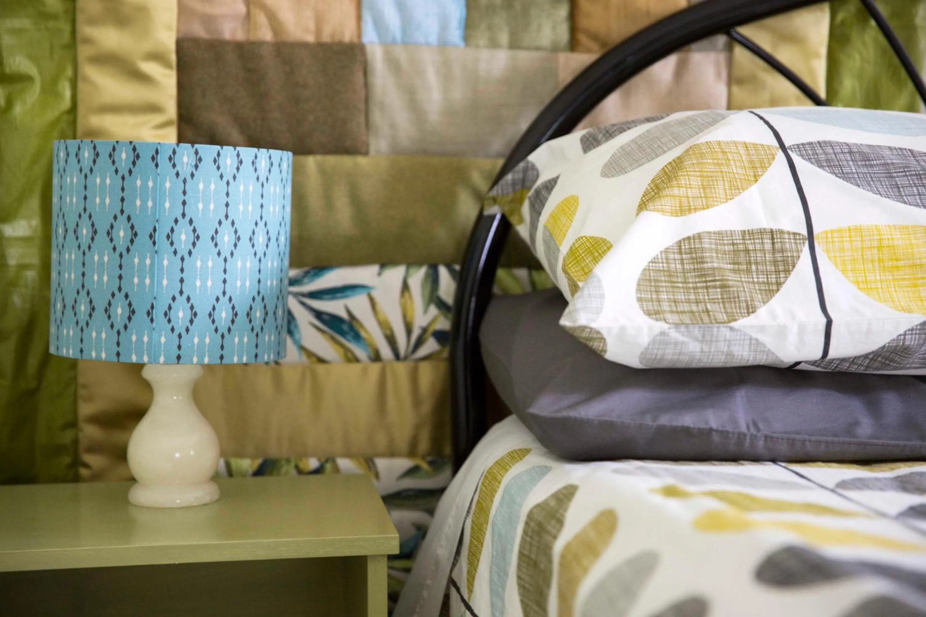 Decorative detail, Bed in Old Schoolhouse B and B