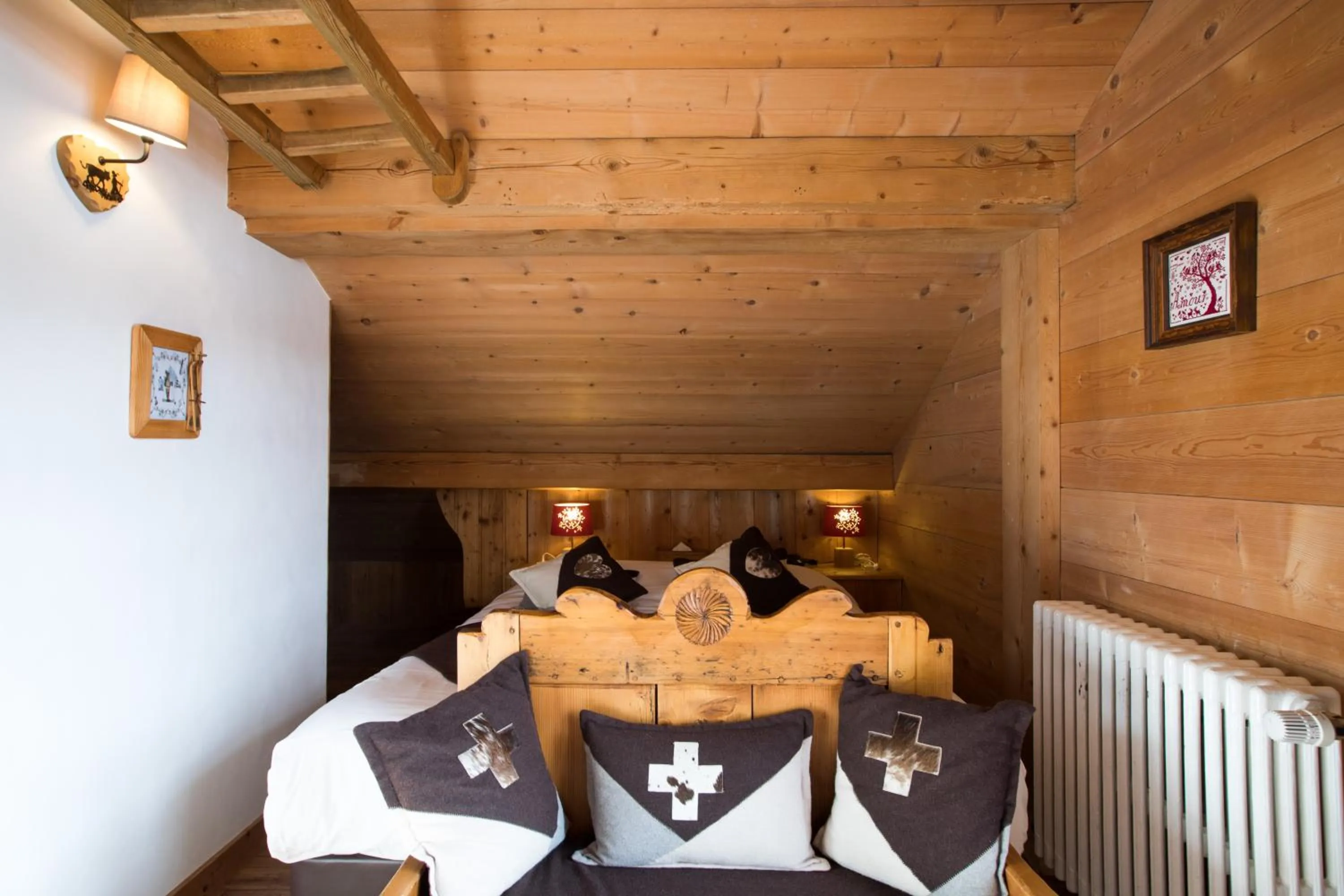 Bed in Les Chalets de La Griyotire