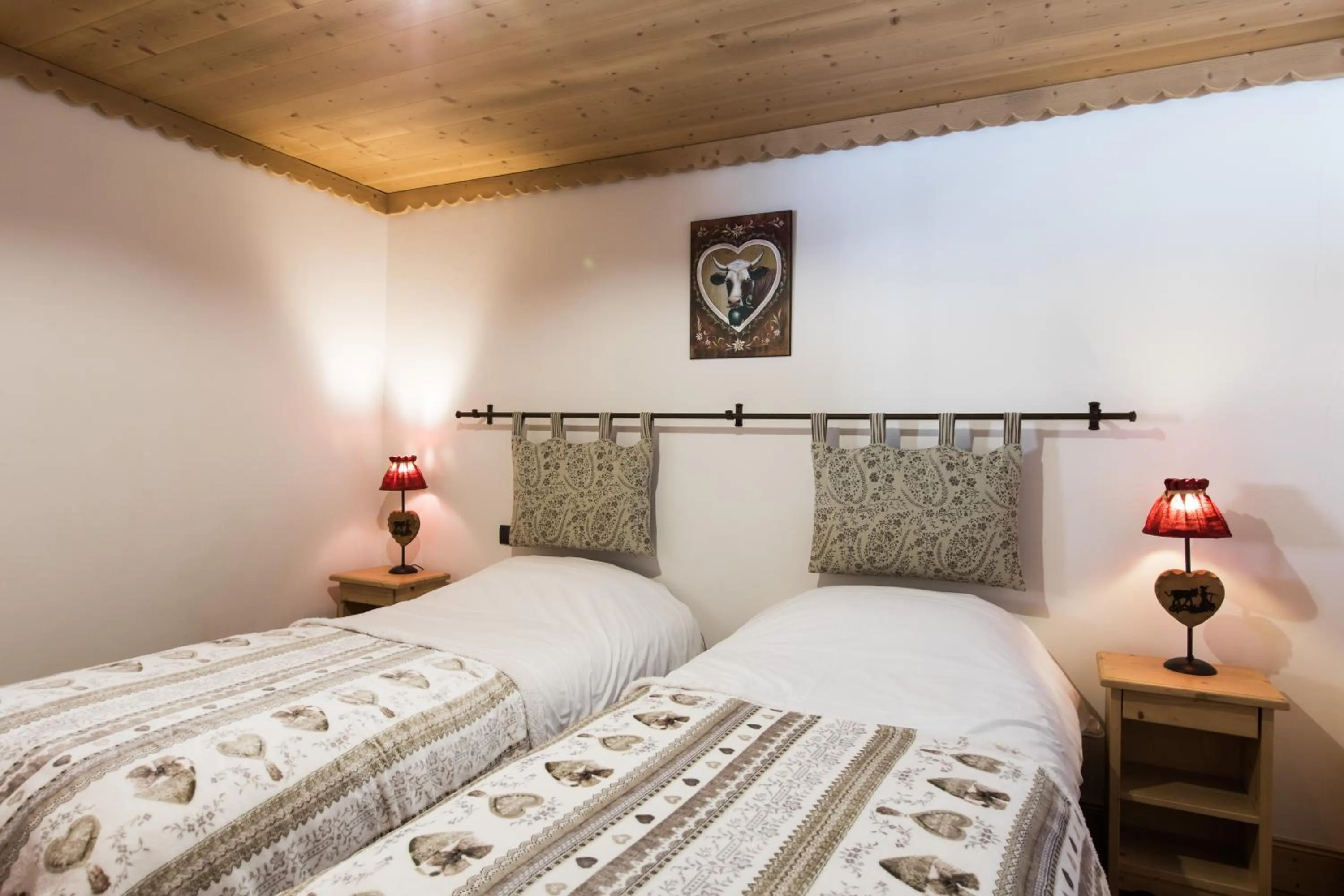 Bed in Les Chalets de La Griyotire