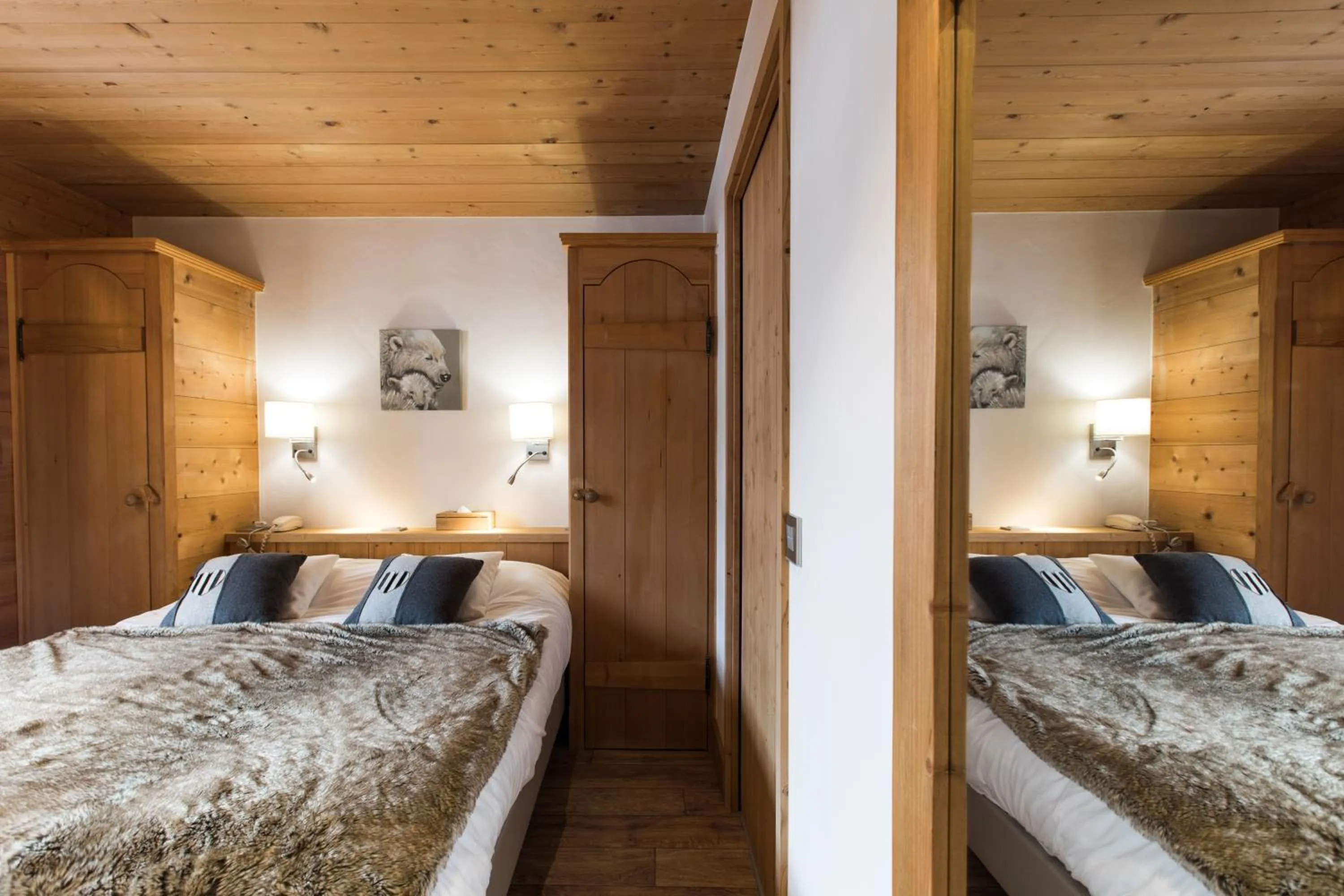Bed in Les Chalets de La Griyotire