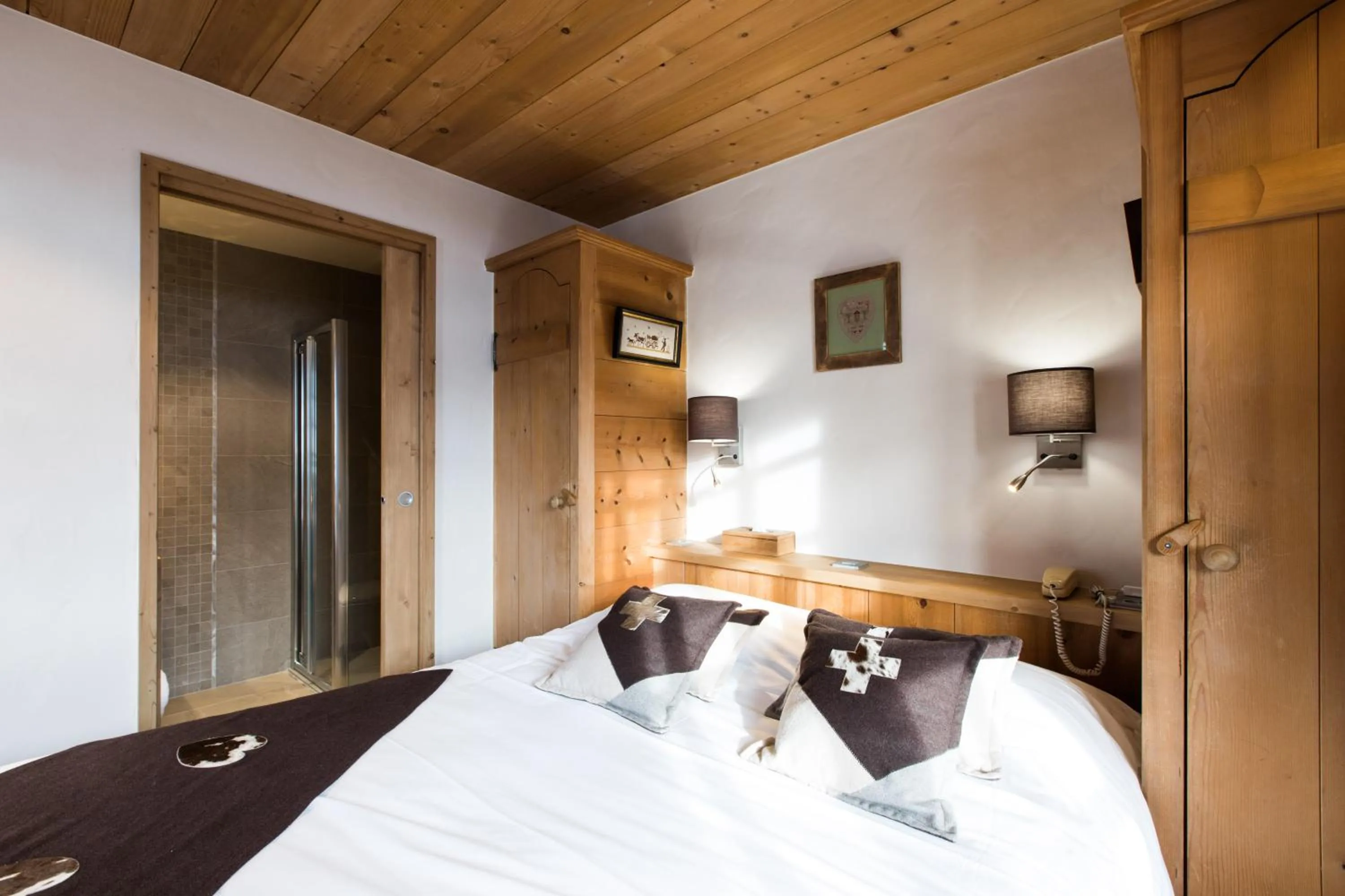 Bed in Les Chalets de La Griyotire