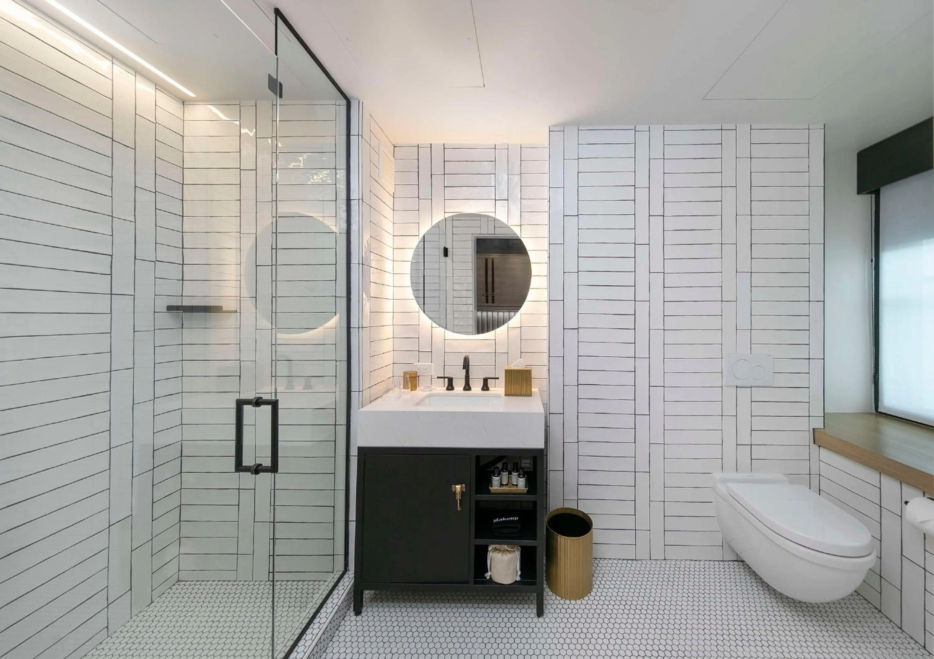 Bathroom in The Wayfarer Downtown LA, Tapestry Collection by Hilton