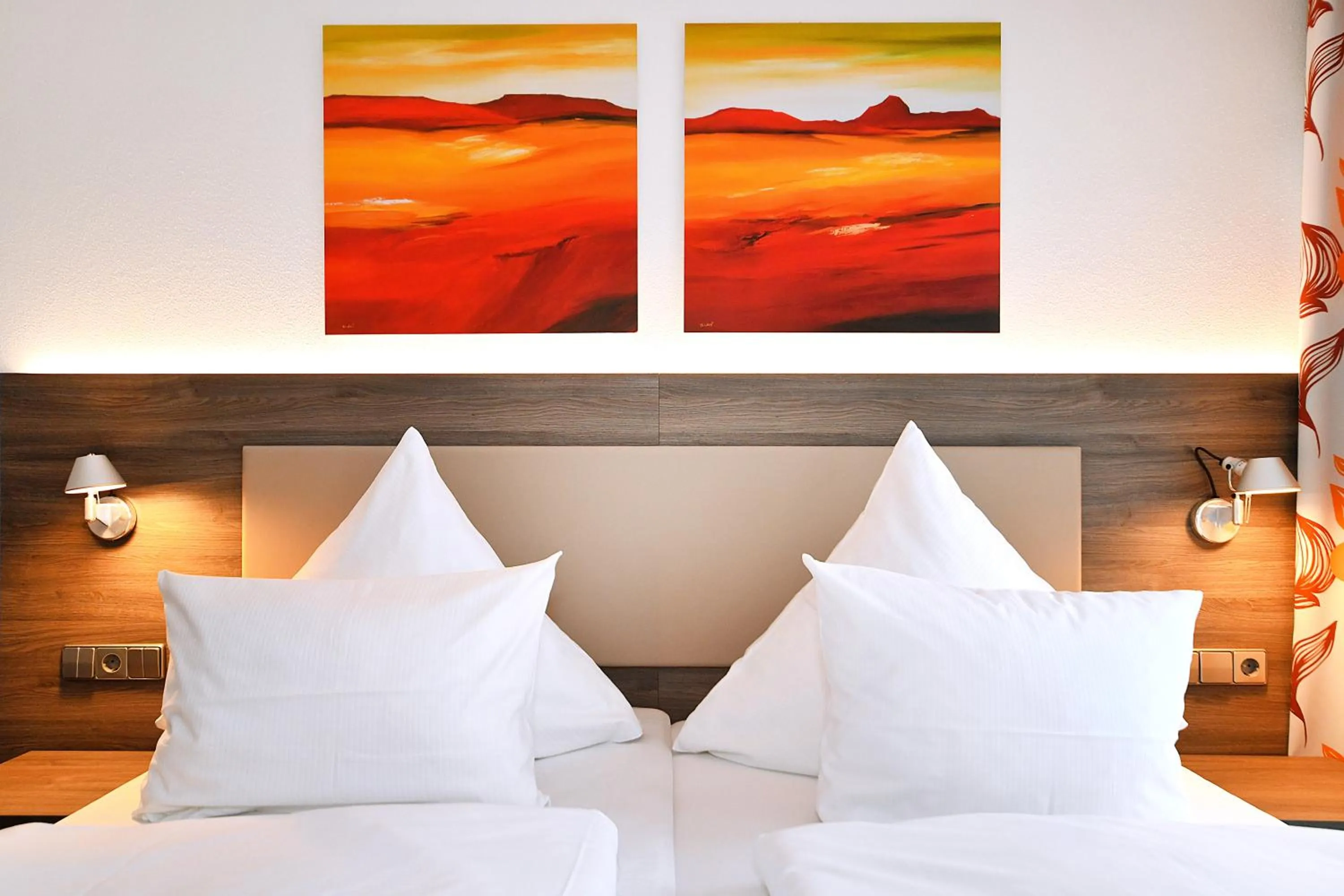 Bed in GenoHotel Karlsruhe