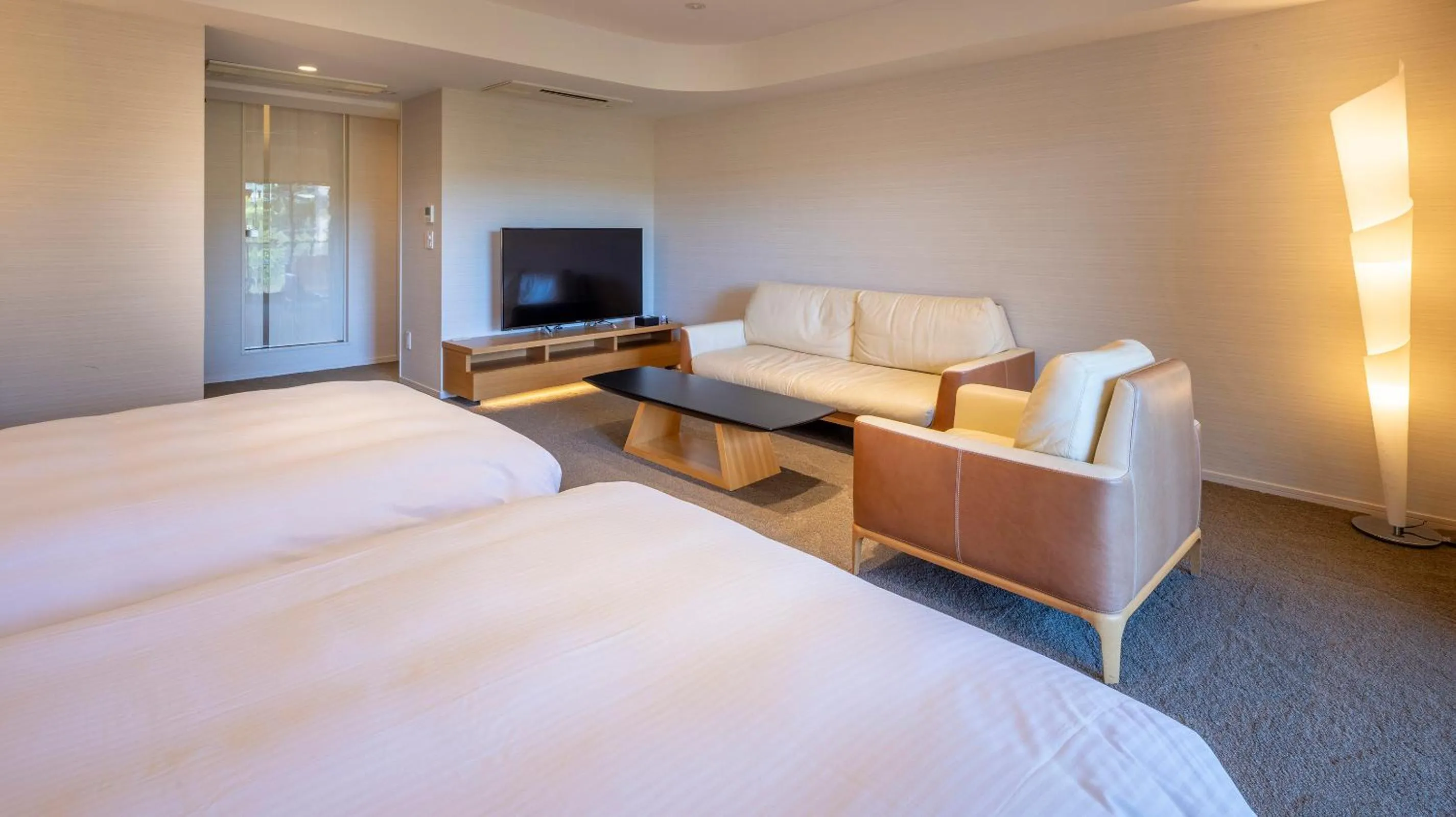 Living room, Bed in Riverte Kyoto Kamogawa