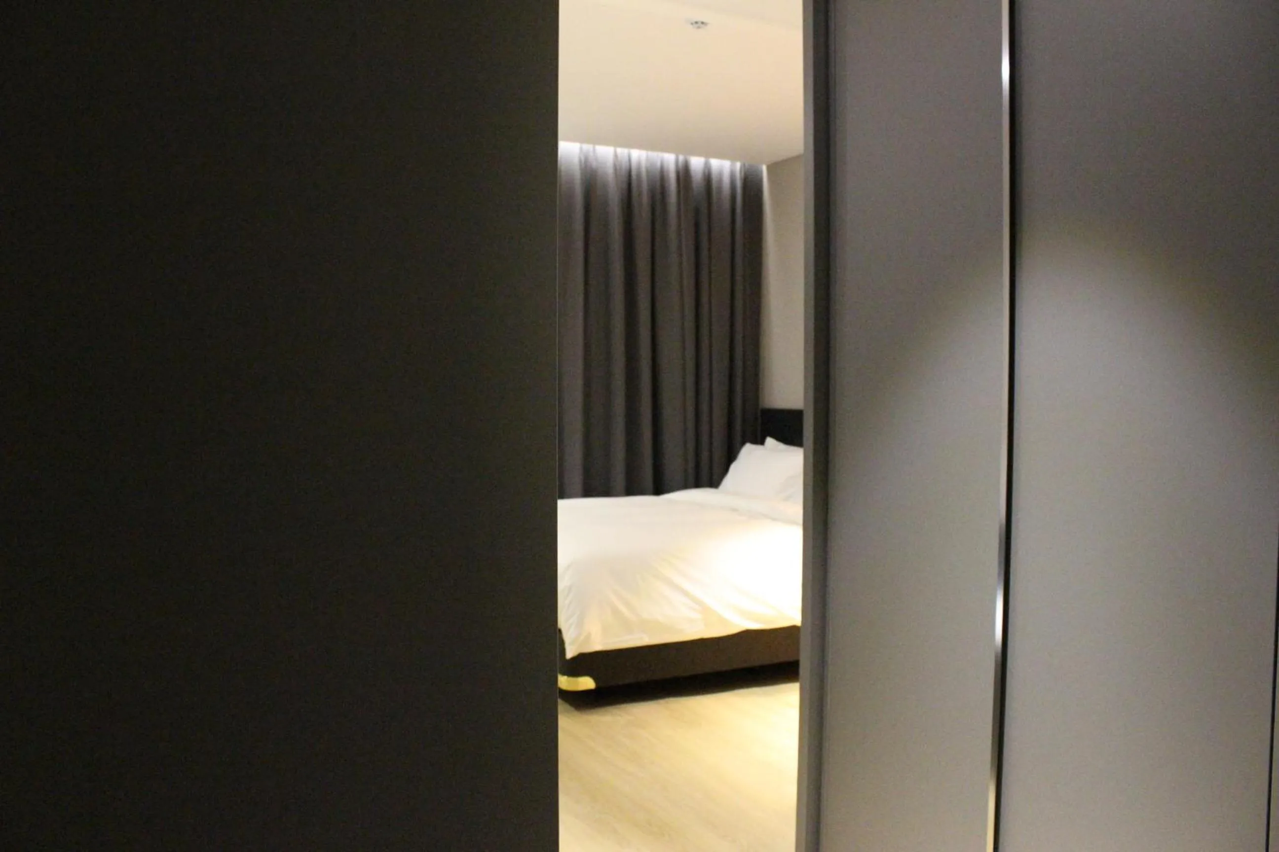 Bed in Rivertain Hotel Gyeongju