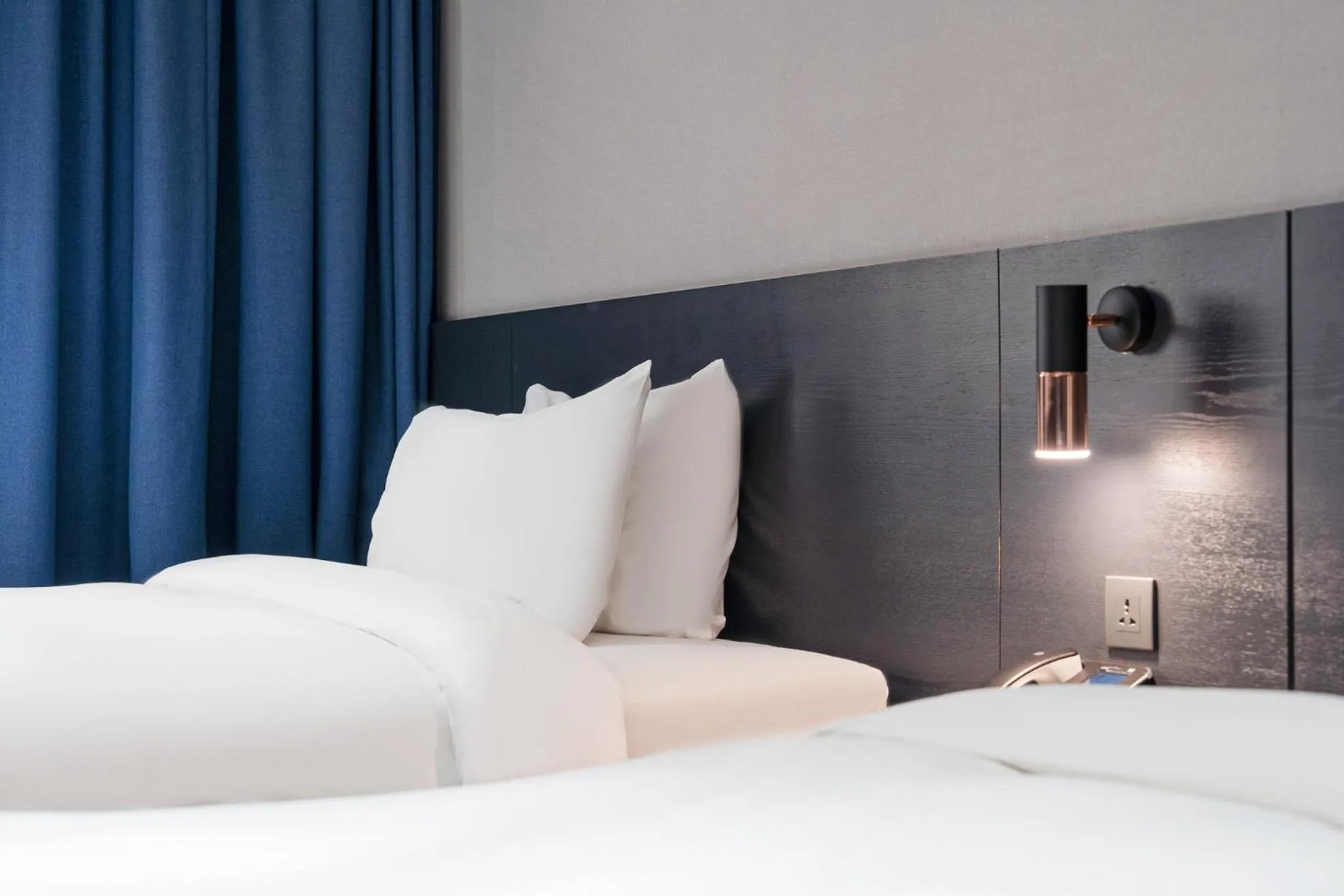 Bed in Rivertain Hotel Gyeongju