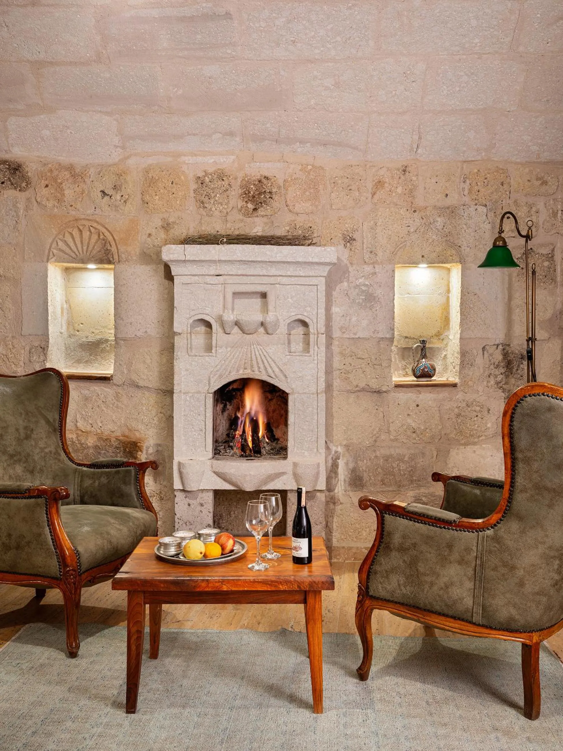Seating area in Aza Cave Cappadocia Adult Hotel