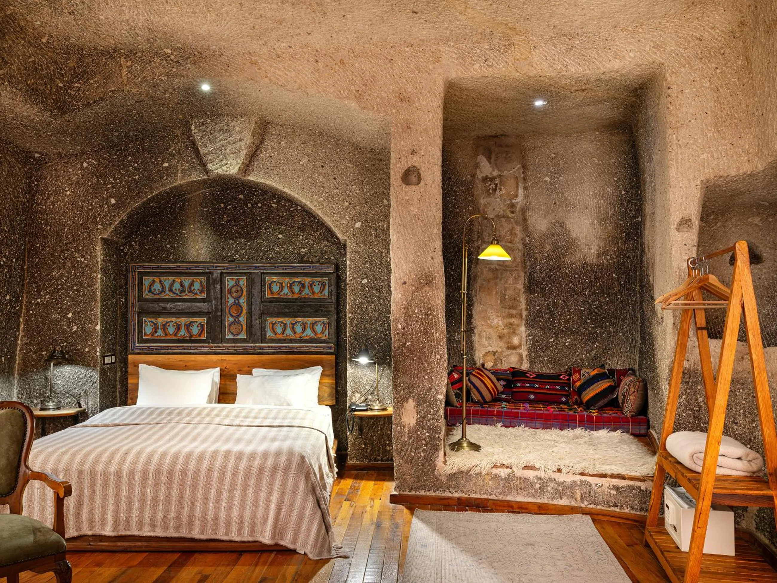 Bed in Aza Cave Cappadocia Adult Hotel