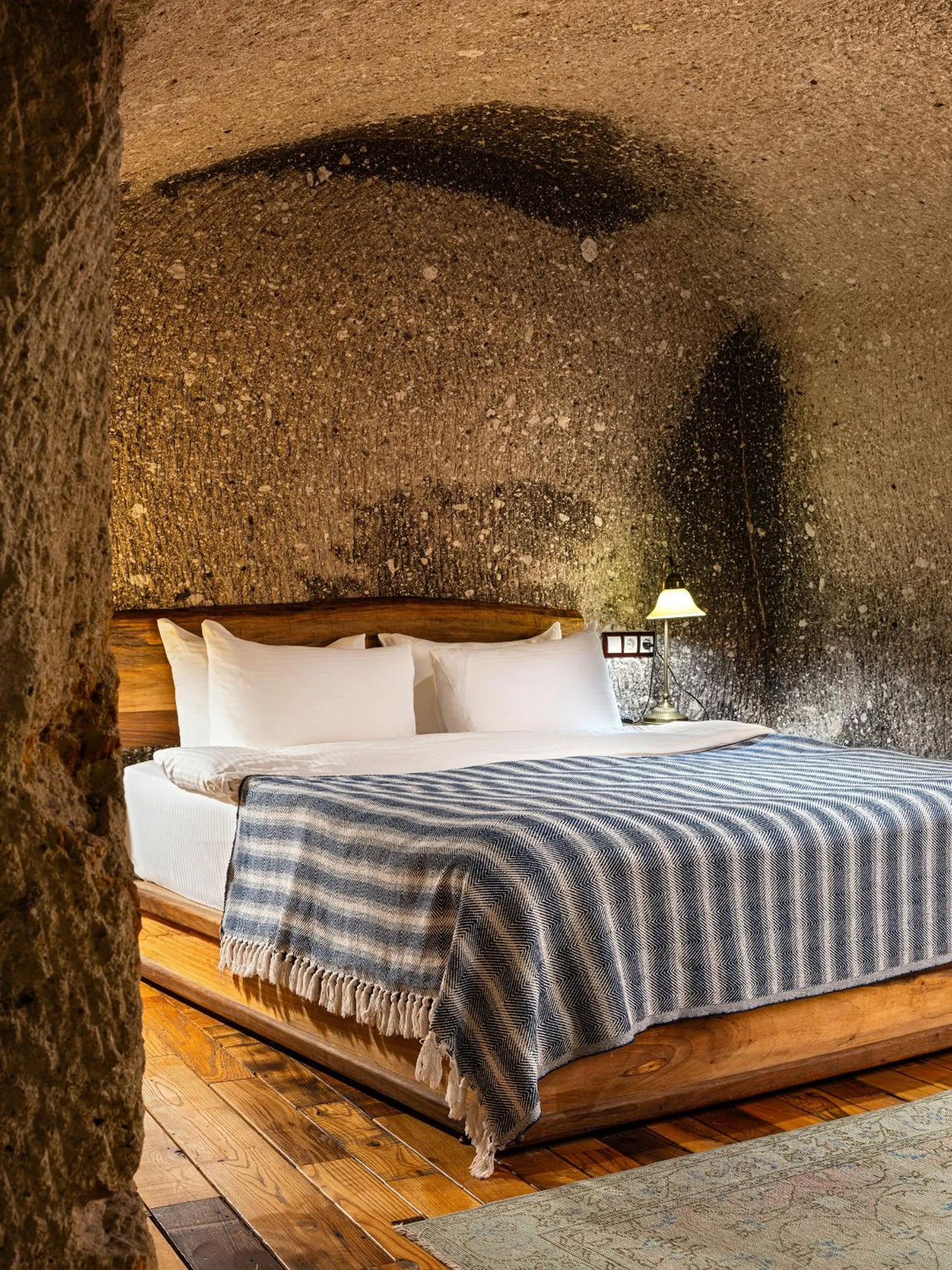 Bed in Aza Cave Cappadocia Adult Hotel