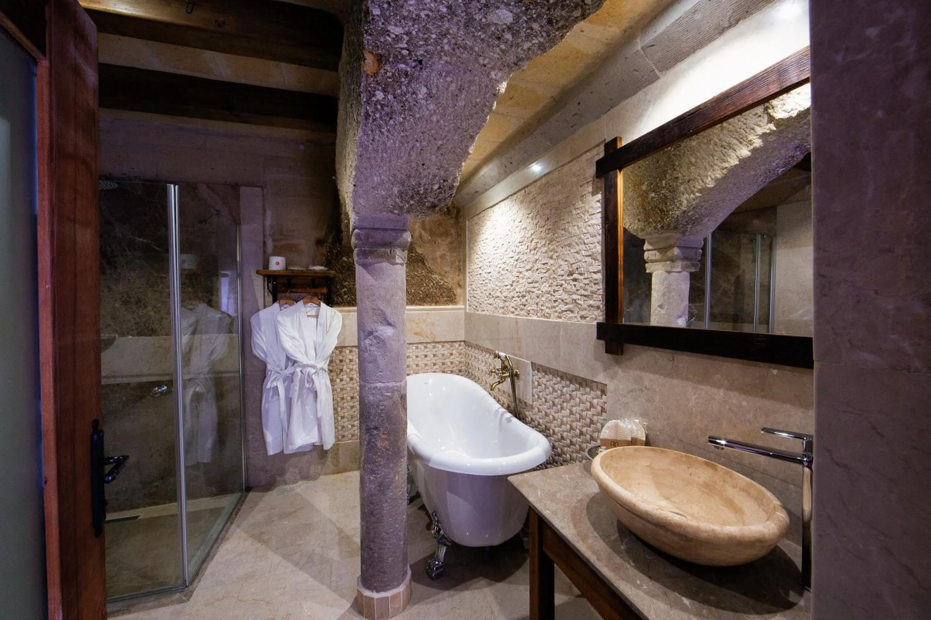 Shower in Aza Cave Cappadocia Adult Hotel