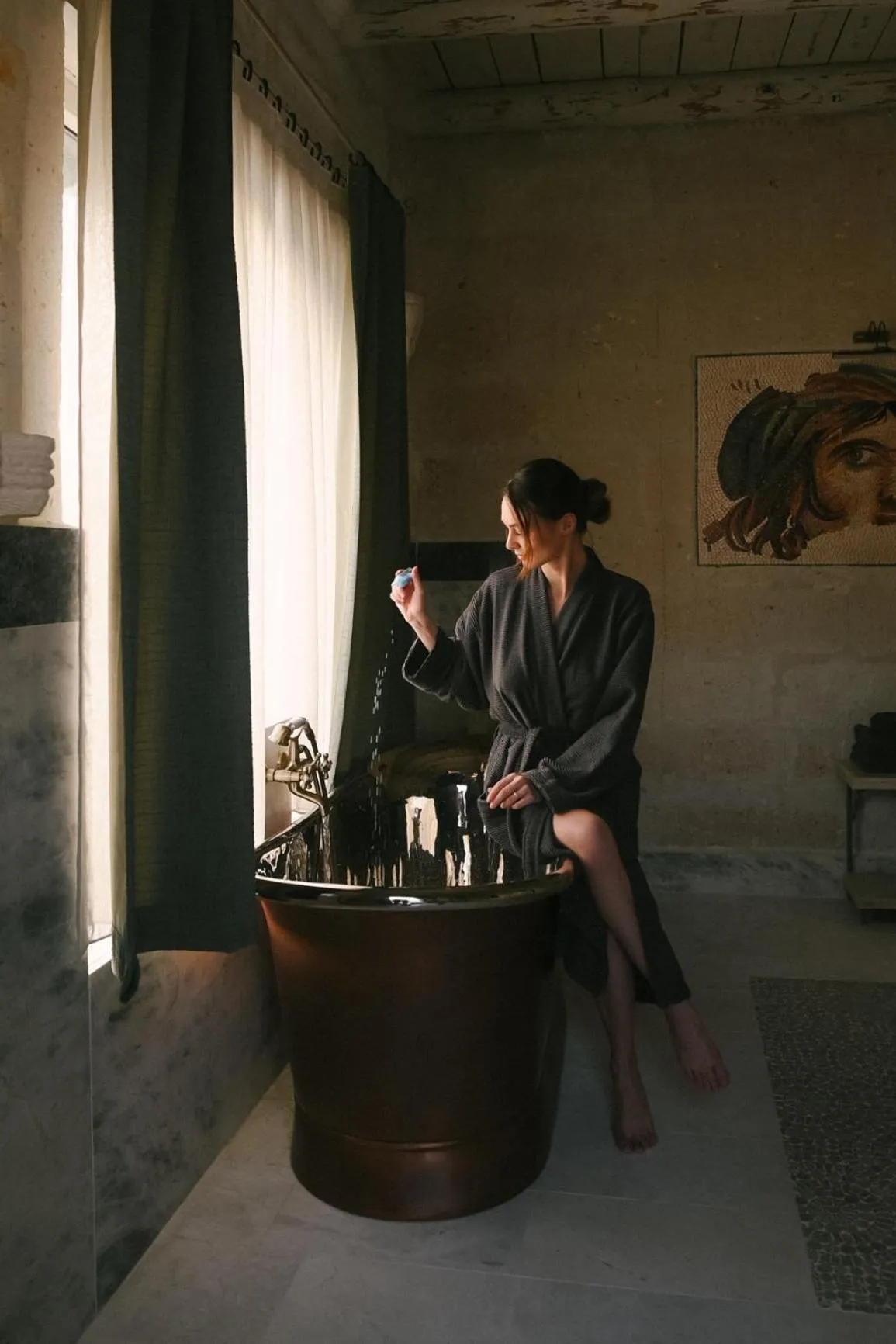 Bath in Aza Cave Cappadocia Adult Hotel