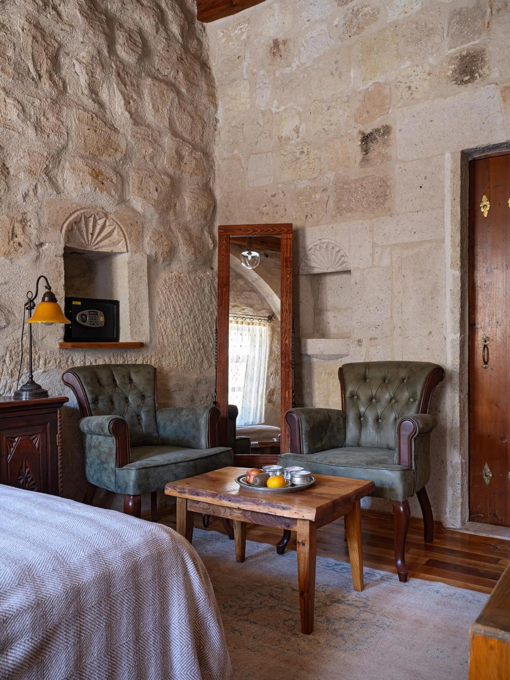 Seating area, Bed in Aza Cave Cappadocia Adult Hotel