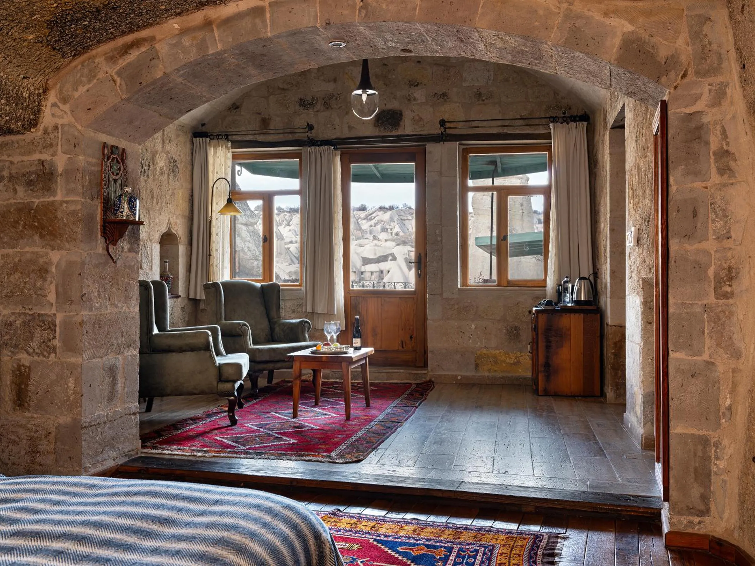Seating area in Aza Cave Cappadocia Adult Hotel