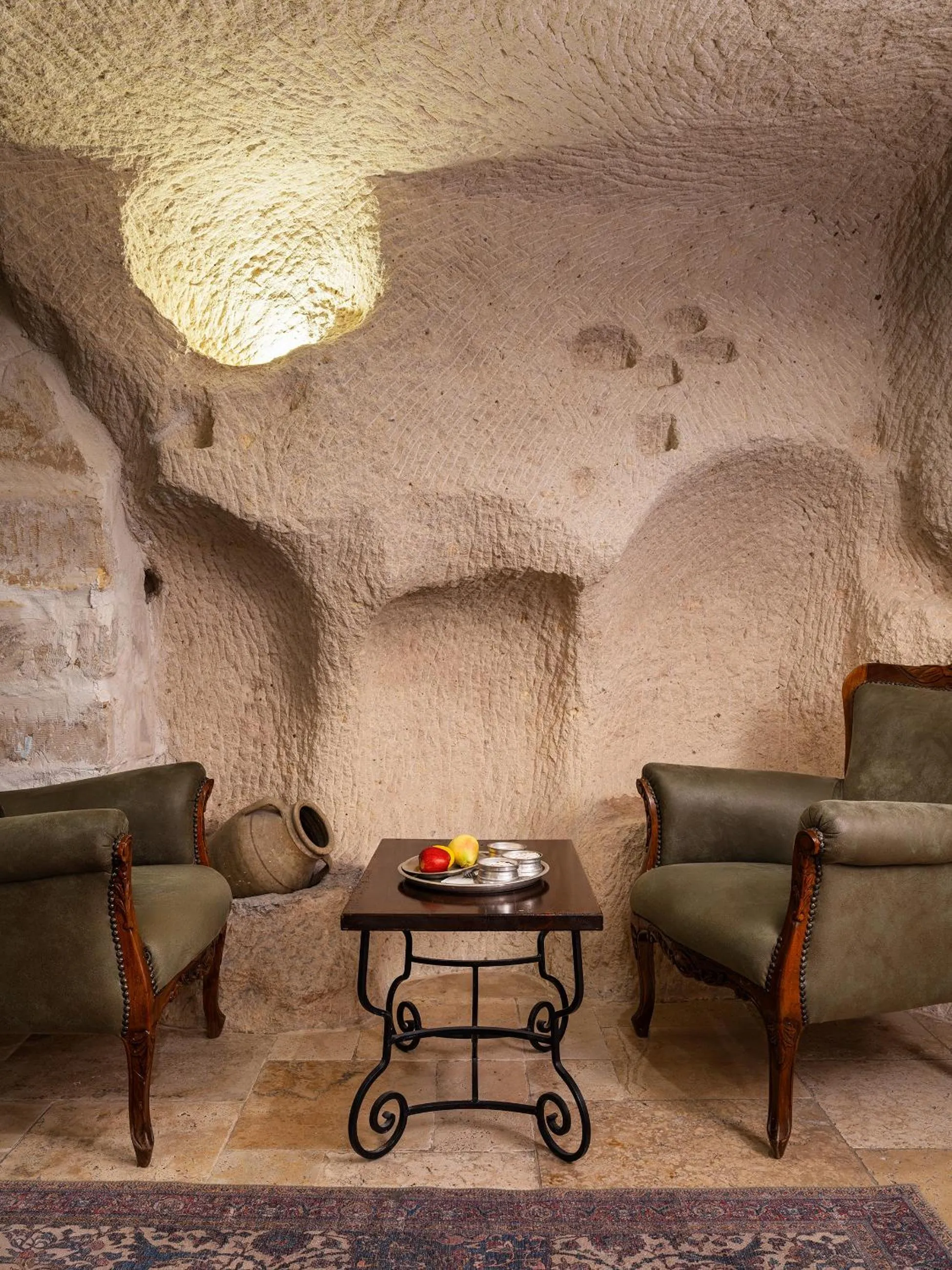 Living room in Aza Cave Cappadocia Adult Hotel